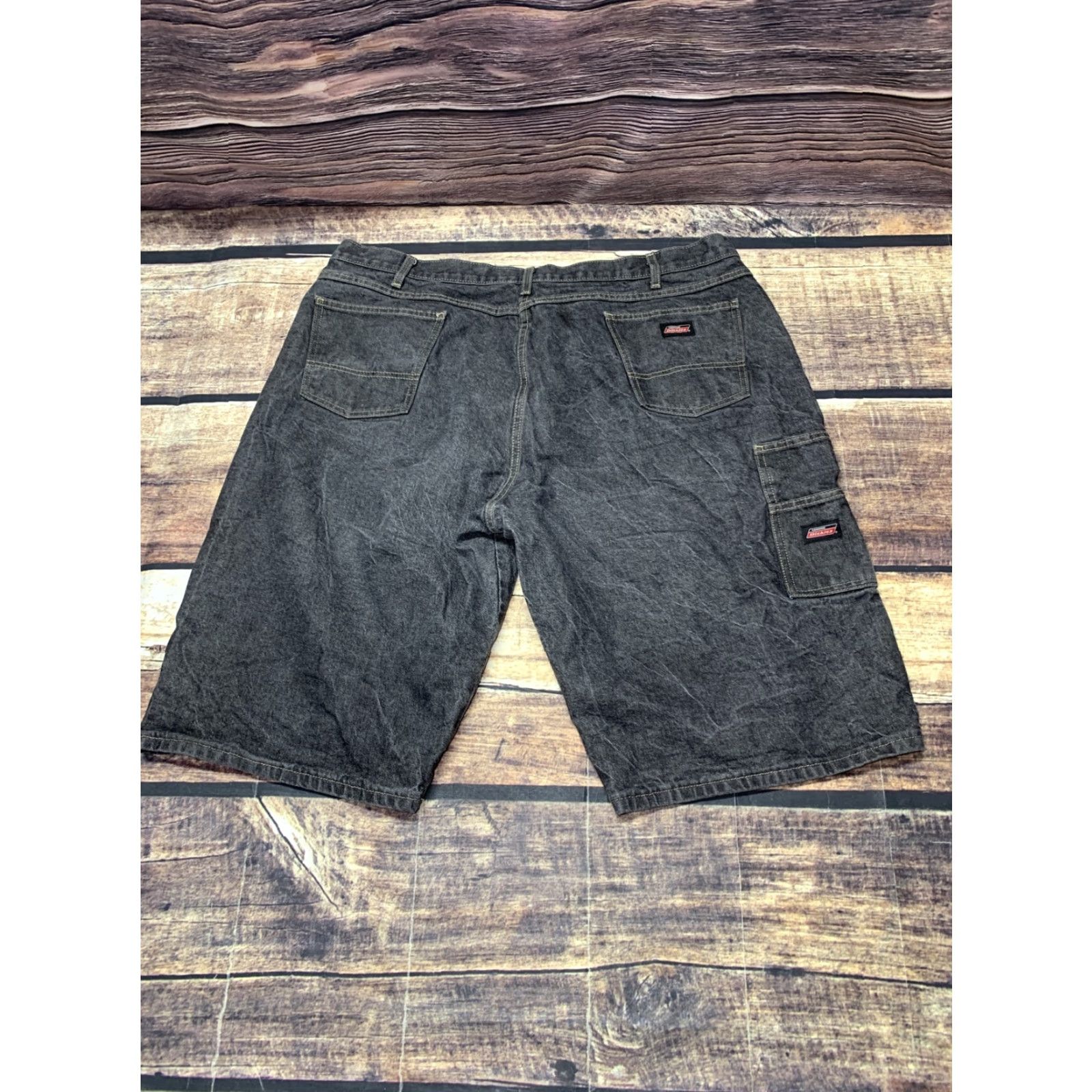 Dickies Dickies Denim Work Shorts Size 42 Loose Fit ER305BK Black Tool Pockets Mens Shorts Navy? Size US 42 / EU 58 - 3 Thumbnail