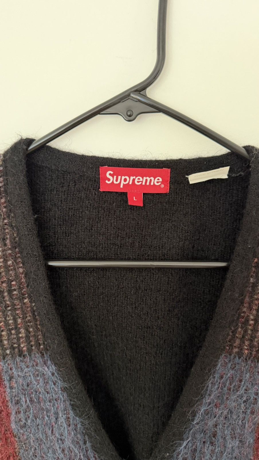 Supreme Supreme Brushed Grid Mohair Cardigan Size US L / EU 52-54 / 3 - 4 Thumbnail
