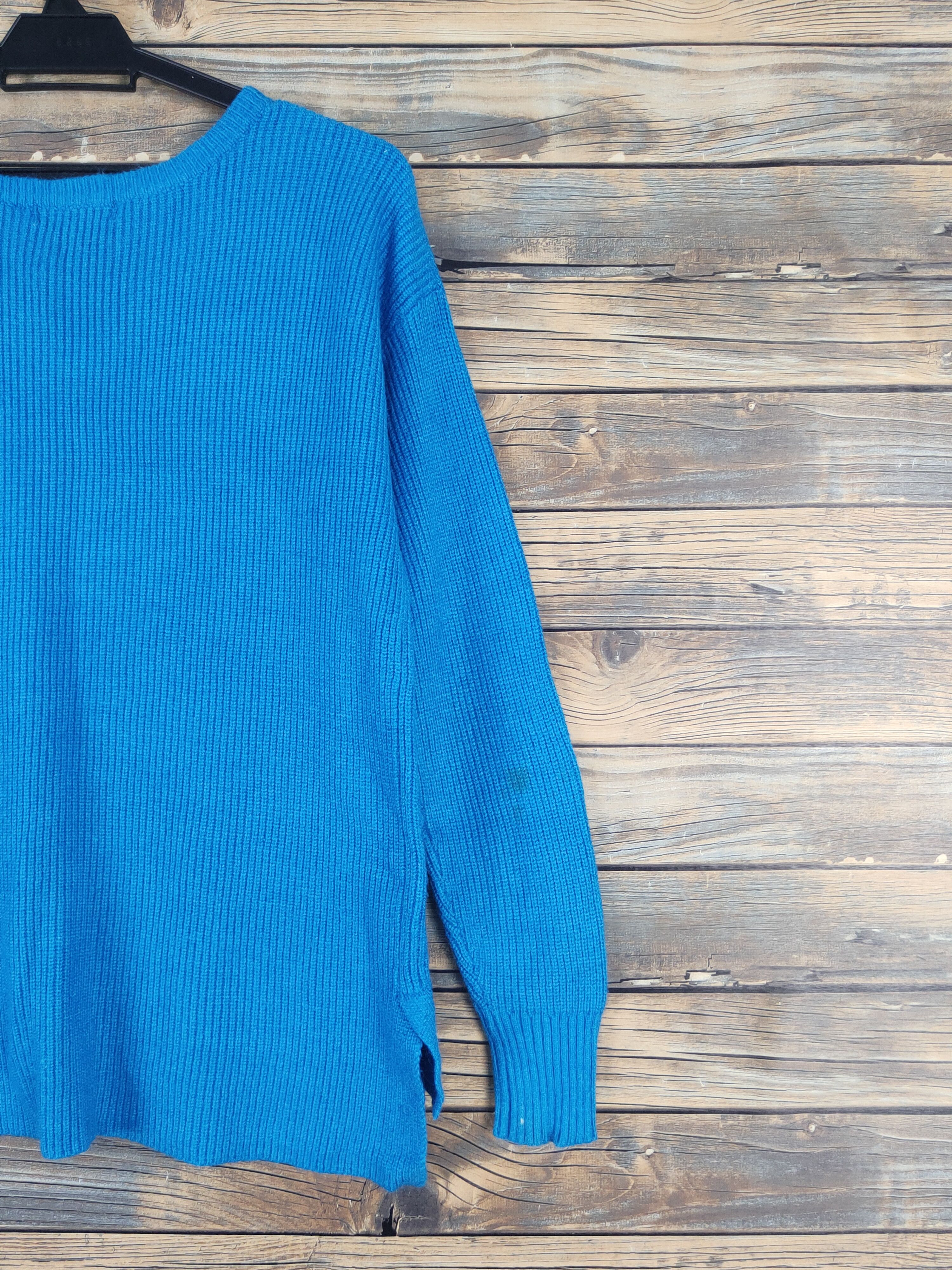 Homespun Knitwear Free's Mart Blue Knitwear Sweatshirts #W1278 Size M / US 6-8 / IT 42-44 - 9 Thumbnail