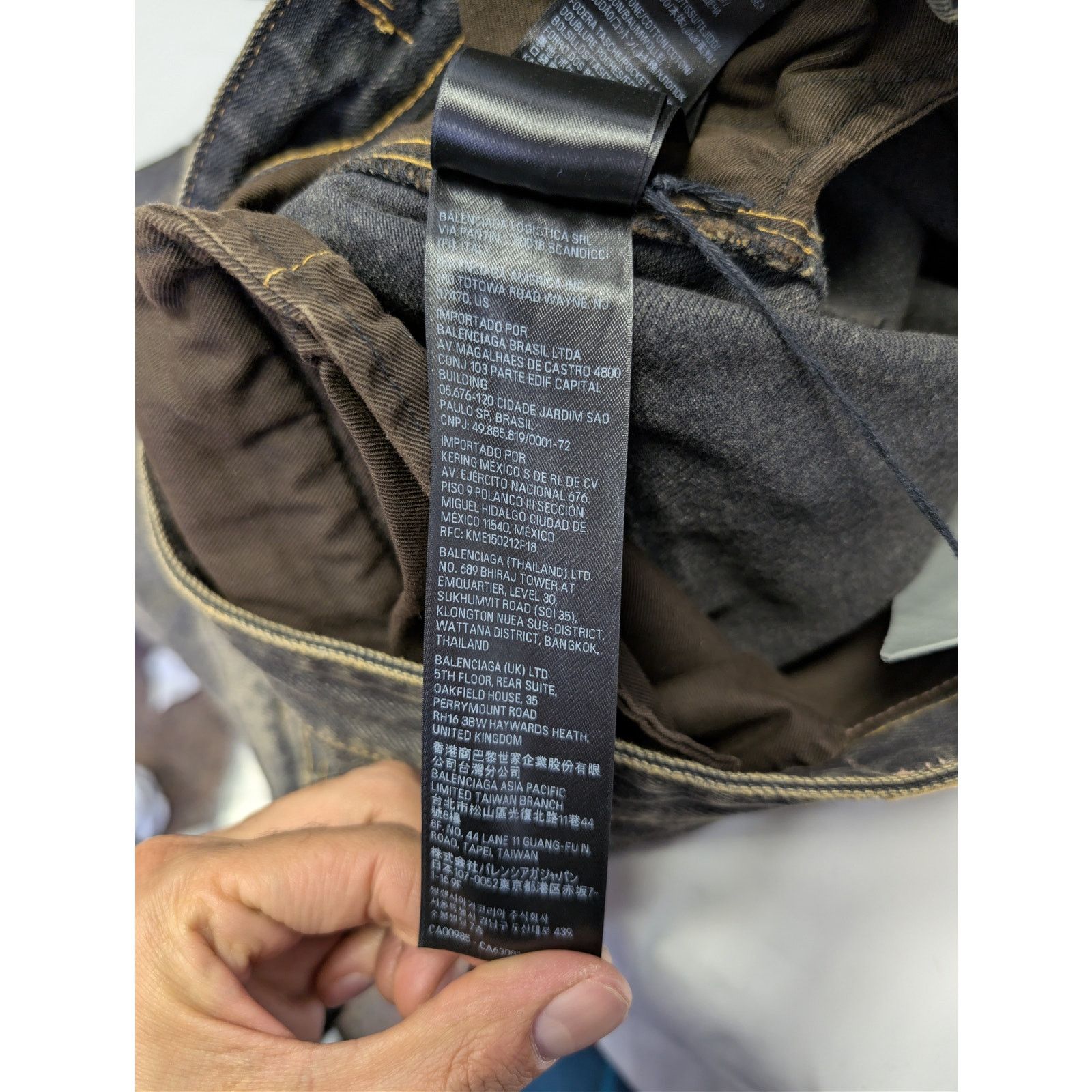 Balenciaga o1rshd1 Cargo Denim Trousers Pants in Washed Black Size US 34 / EU 50 - 22 Thumbnail