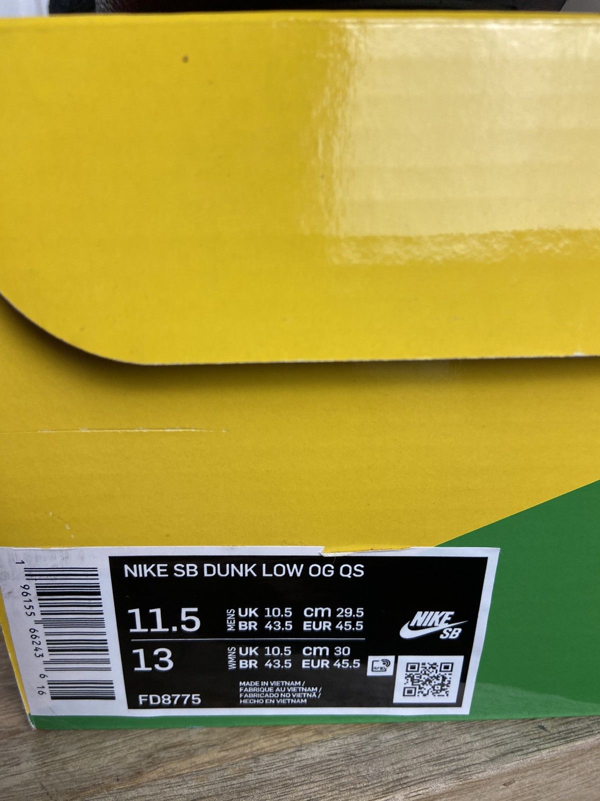 Nike New Nike SB Dunk Low "Huf San Francisco" Authentic 11,5US Size US 11.5 / EU 44-45 - 3 Thumbnail