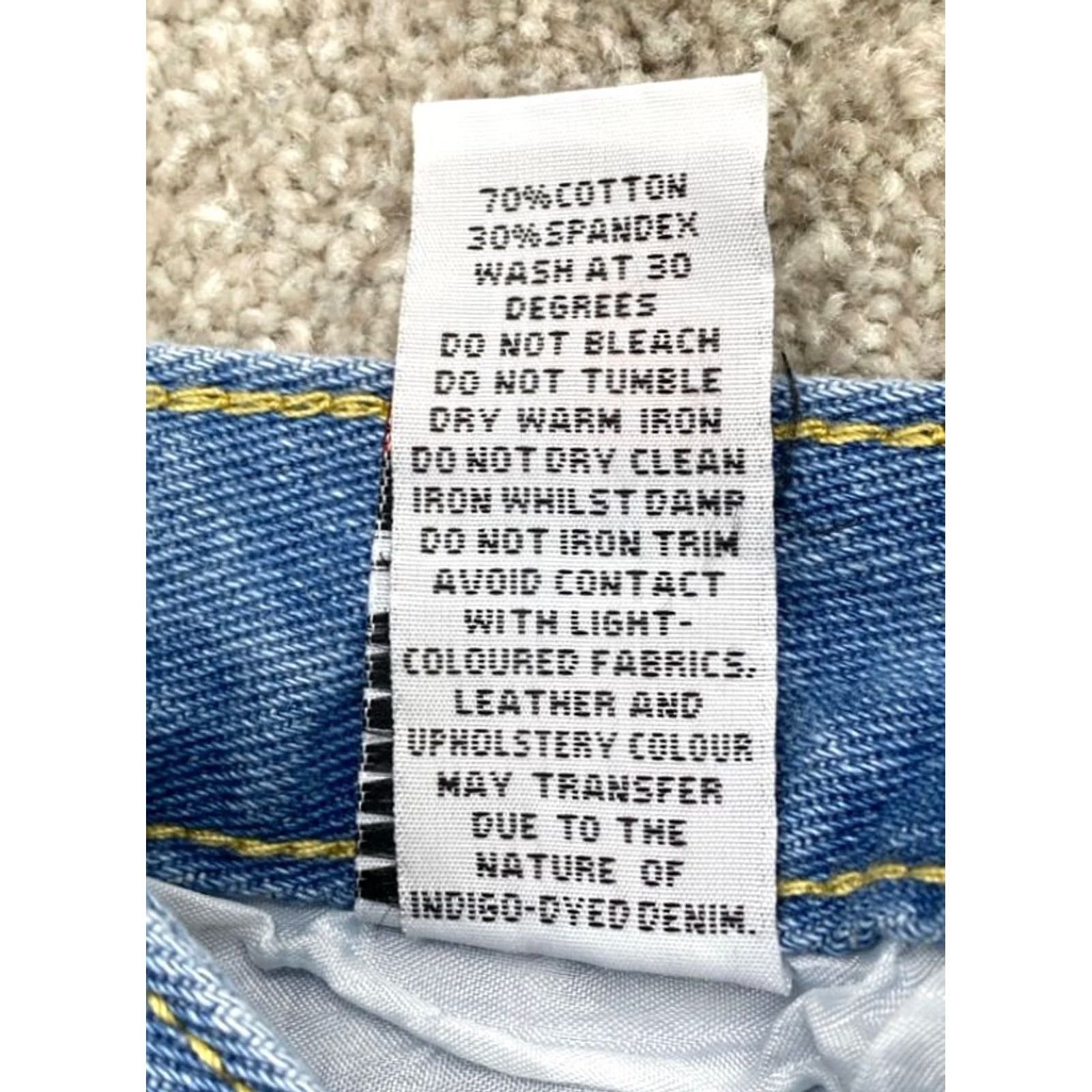 PrettyLittleThing NWT Pretty Little Things Jeans Turnup Mom Women's 8 Blue Denim 28 Inseam 30" 5-Pocket Rise 12.5" Cotton Spandex Regular 5746 Size 30" / US 8 / IT 44 - 6 Thumbnail