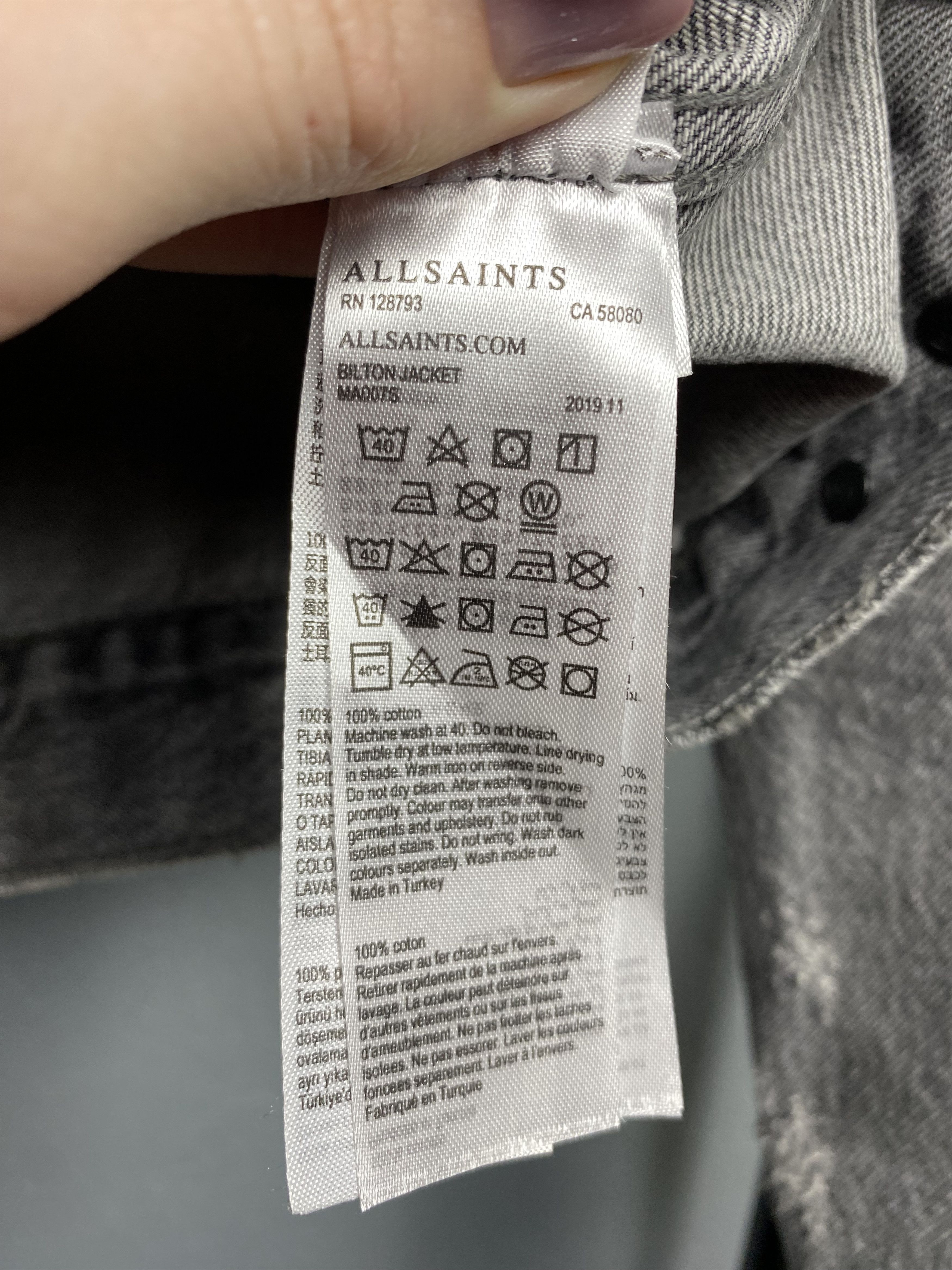 Allsaints Allsaints Vintage Mens Bilton Distressed Denim Jacket Size US S / EU 44-46 / 1 - 6 Thumbnail