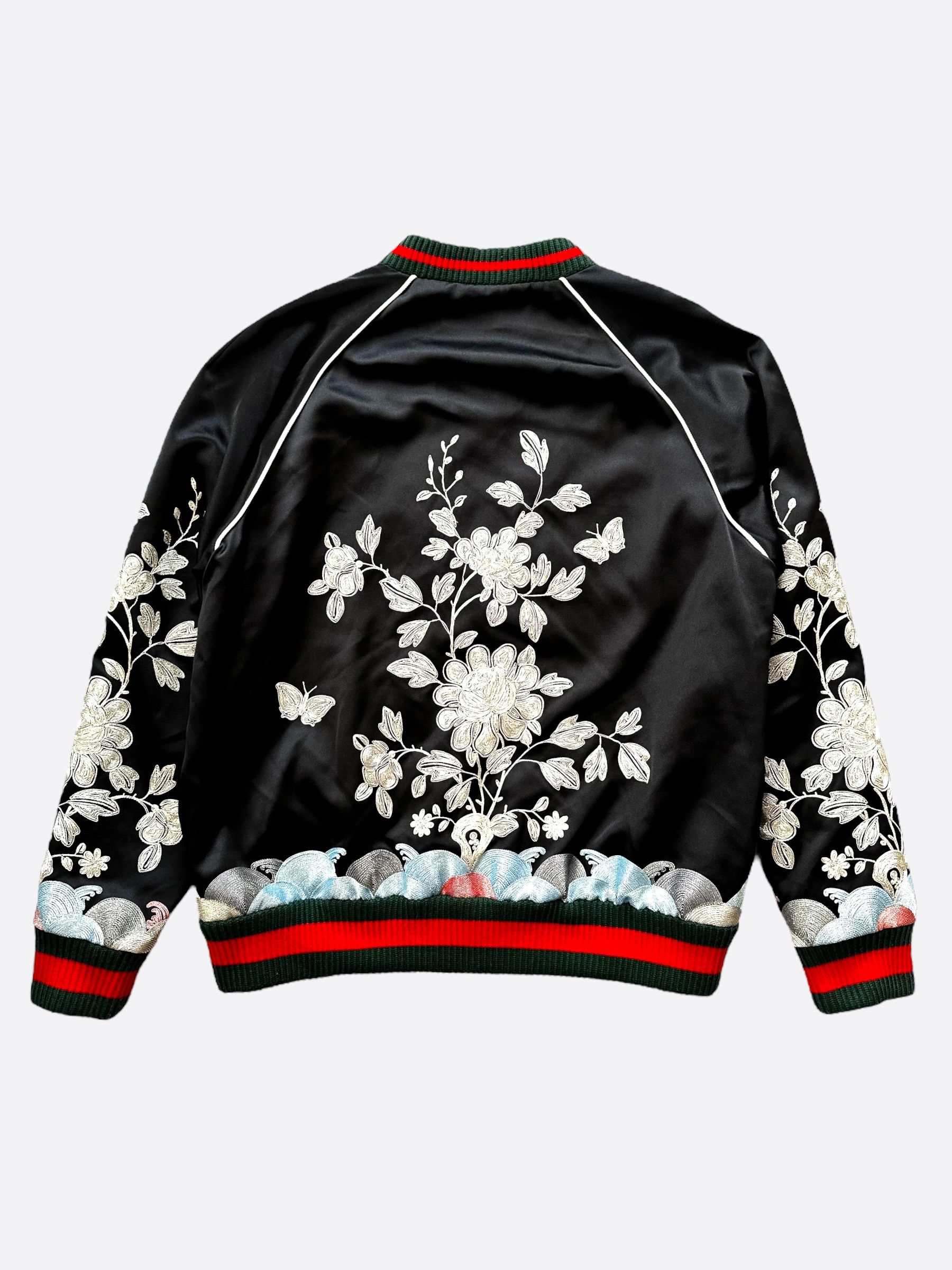 Gucci Gucci Black DIY Custom Embroidered Souvenir Bomber Jacket Size US XXL / EU 58 / 5 - 2 Thumbnail