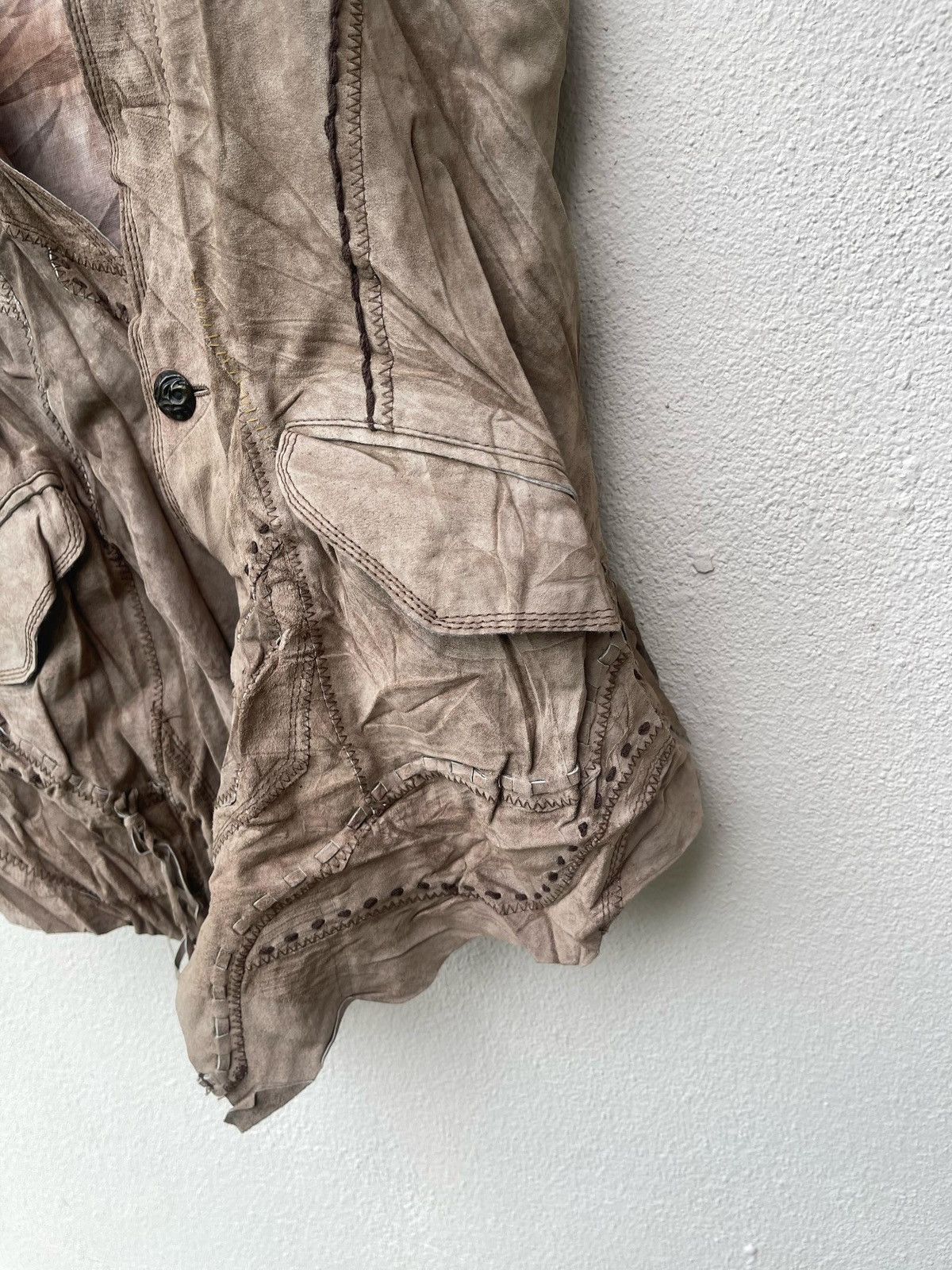 If Six Was Nine × Japanese Brand × Le Grande Bleu (L.G.B.) GOA Deconstructed Suede Leather Jacket Size US M / EU 48-50 / 2 - 7 Thumbnail