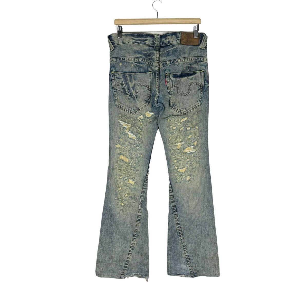 Tornado Mart ⚡️TORNADO MART JAPAN FLARE DISTRESS STYLE DENIM JEANS PANTS Size US 32 / EU 48 - 7 Thumbnail
