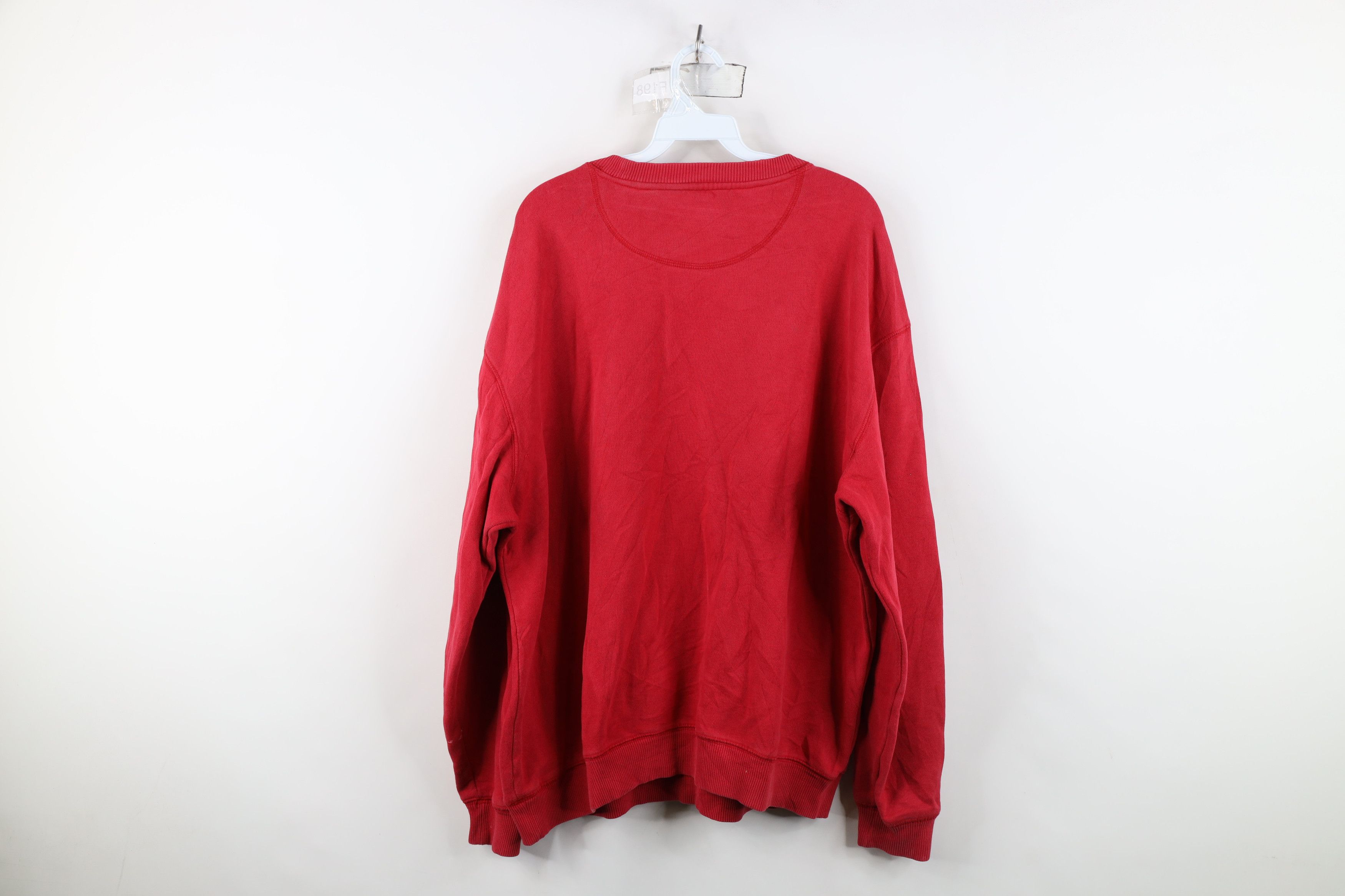 Fila Vintage 90s Fila Classic Logo Crewneck Sweatshirt Red Size US XL / EU 56 / 4 - 13 Thumbnail