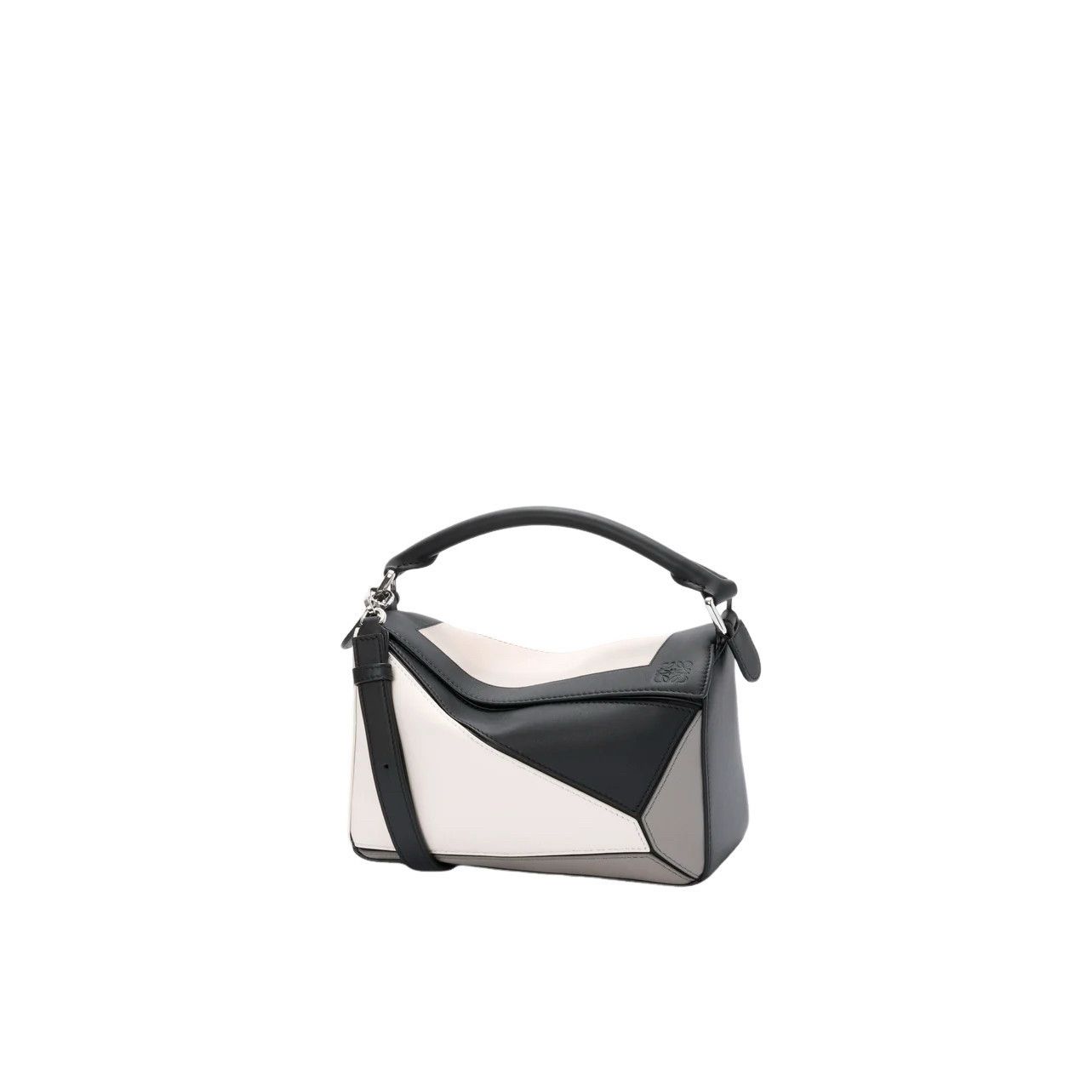 LOEWE Puzzle Small $4450 Gray/Light Ghost Leather Top Handle