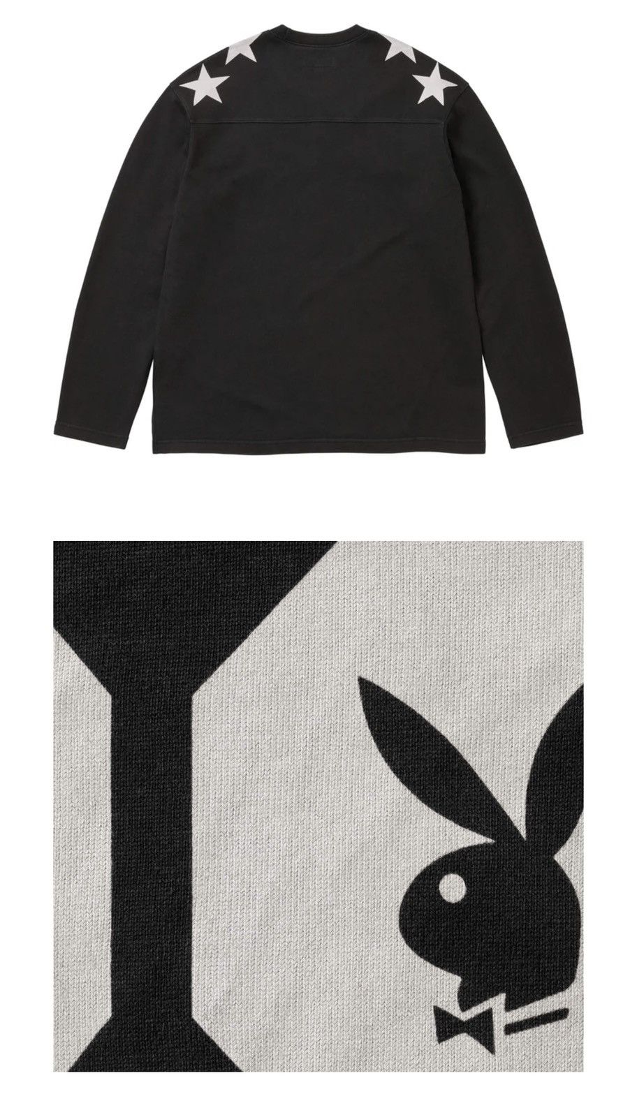 Playboy × Supreme Supreme Playboy L/S Football Top (Black) Size US XL / EU 56 / 4 - 2 Thumbnail