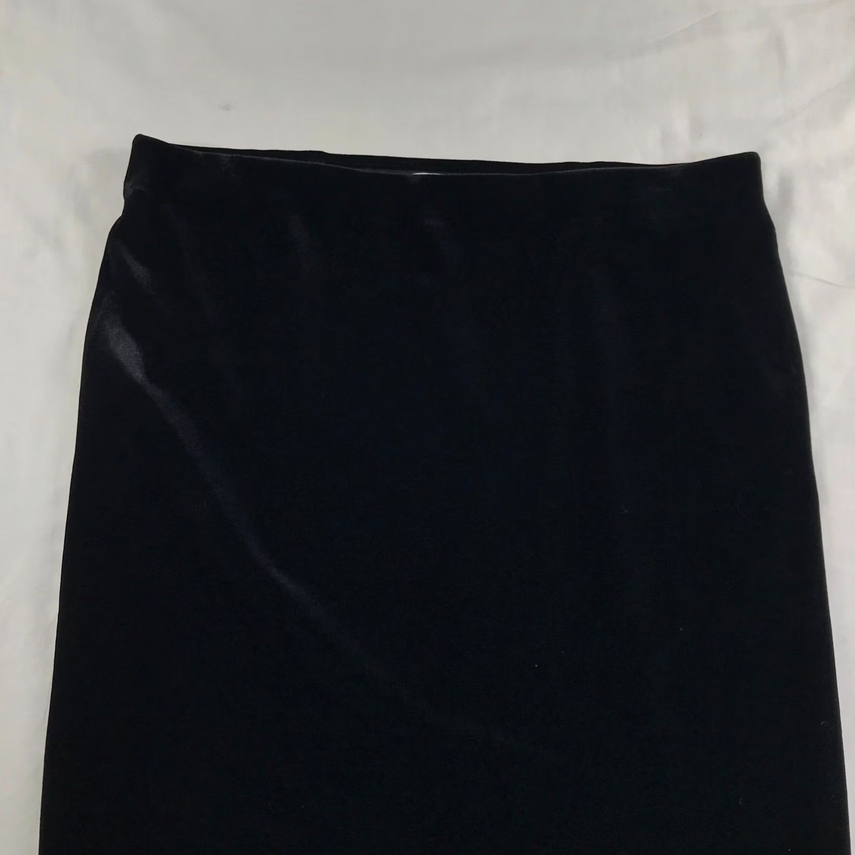 Loft LOFT Skirt Velvet Pencil Midi Black Size L Elastic Waist NEW 510996 Size 36" / US 14 / IT 50 - 7 Thumbnail