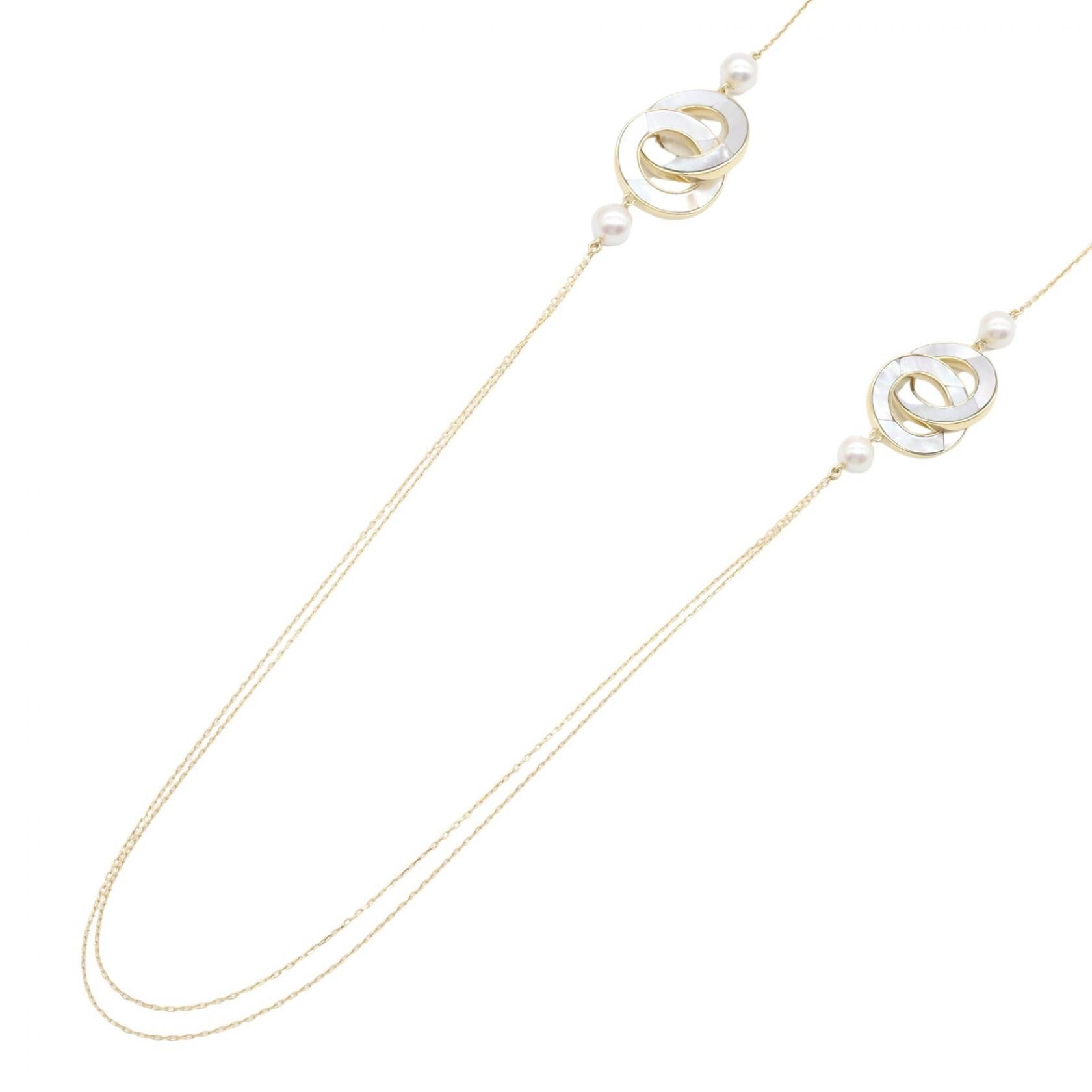 Other Tasaki Tasaki Pearl Shell K14YG Necklace Precious Metal Necklace DUTY FREE for USA Size ONE SIZE - 1 Thumbnail