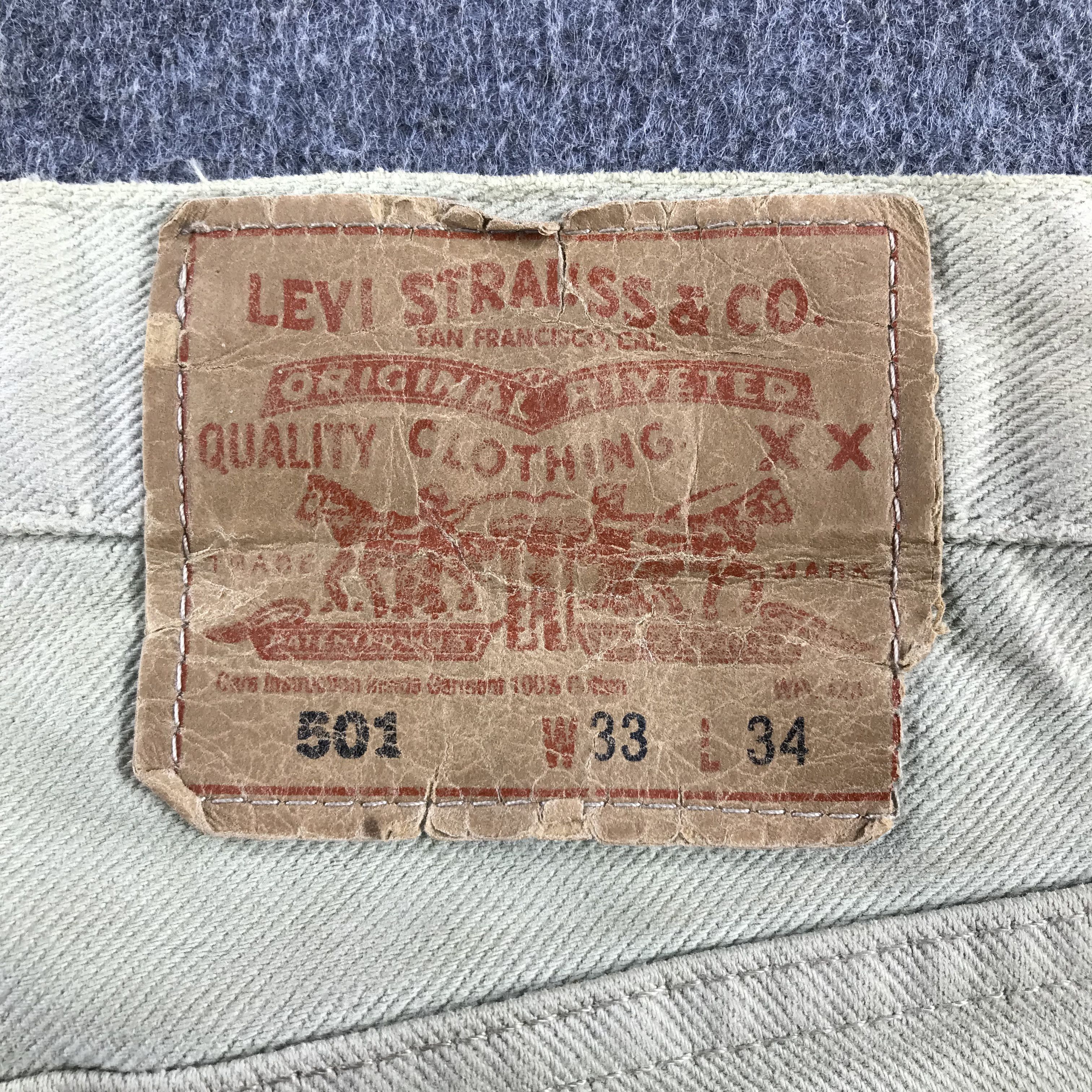Levi's Vintage 90's Levis 501 Denim Jeans KJ3424 Size US 34 / EU 50 - 5 Thumbnail