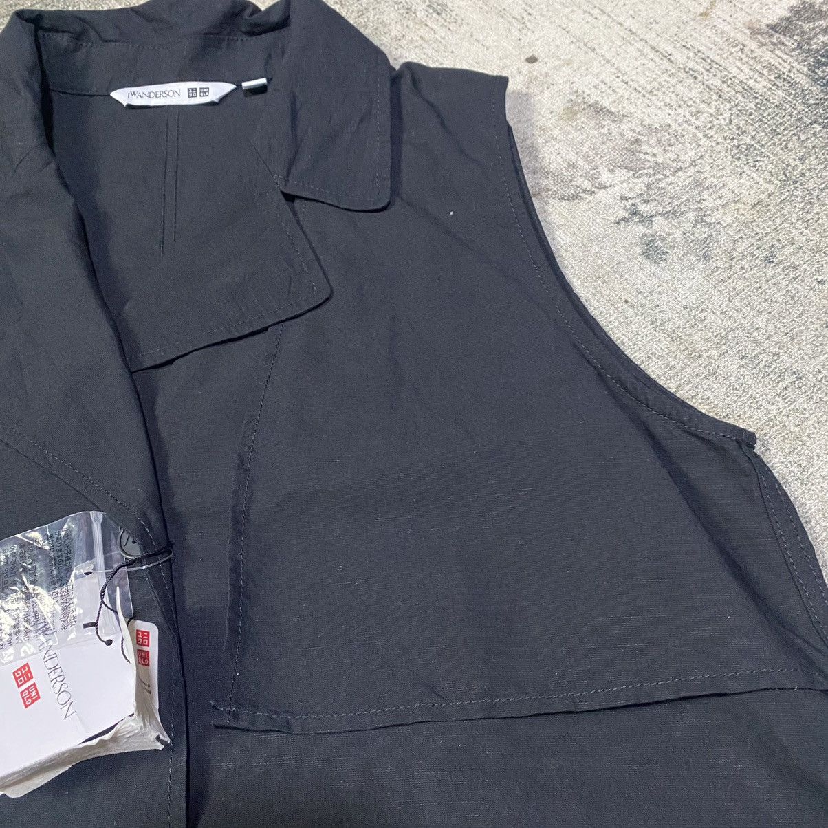 J.W.Anderson Linen-Blend Belted Sleeveless Lapel Dress