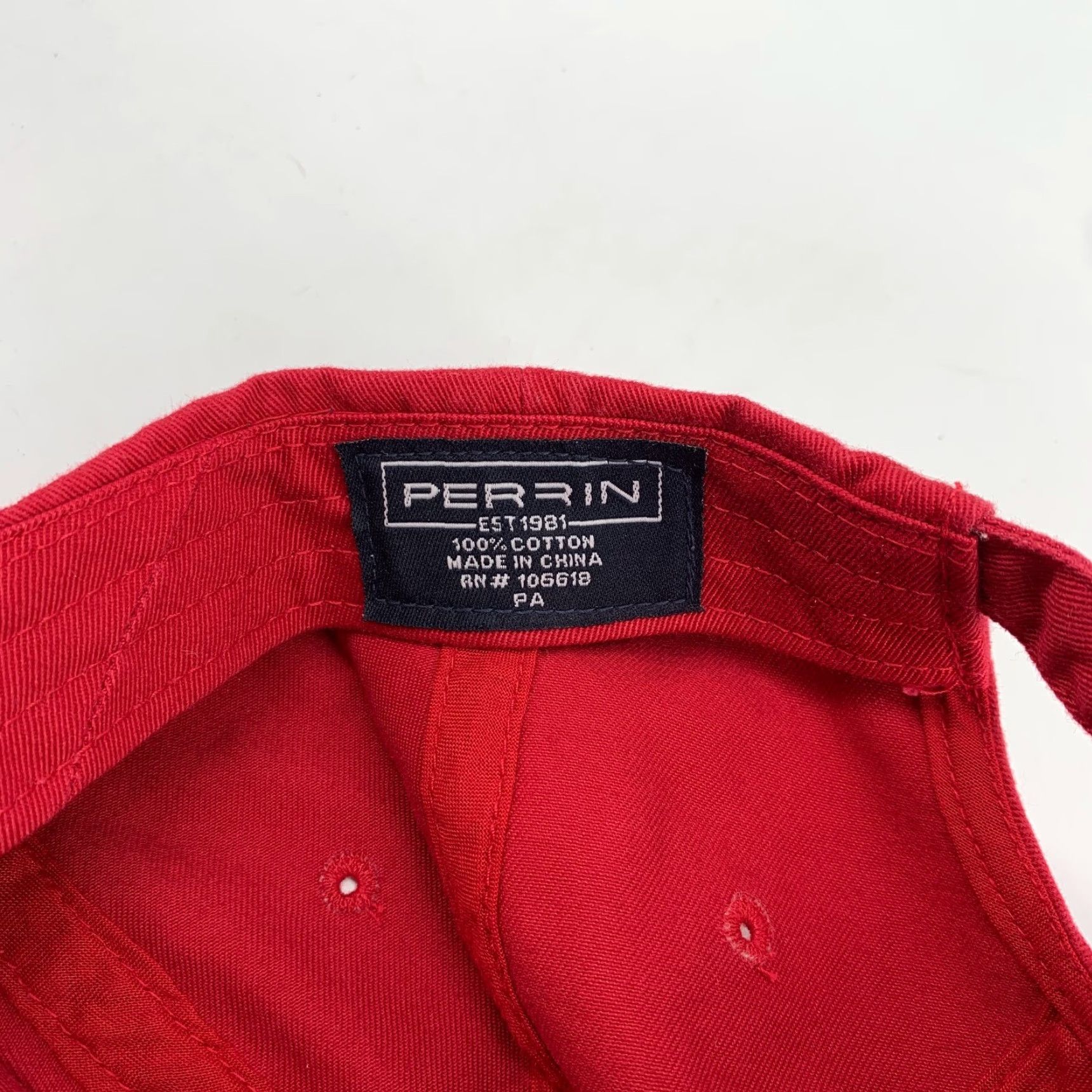Vintage Perrin Baseball Cap Red West Virginia USA Cotton Adjustable NWT Men One Size Cap Size ONE SIZE - 6 Thumbnail