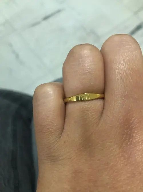 VIBE 11:11 Angel Number Rings Gold (size7-10) Size ONE SIZE - 2 Thumbnail