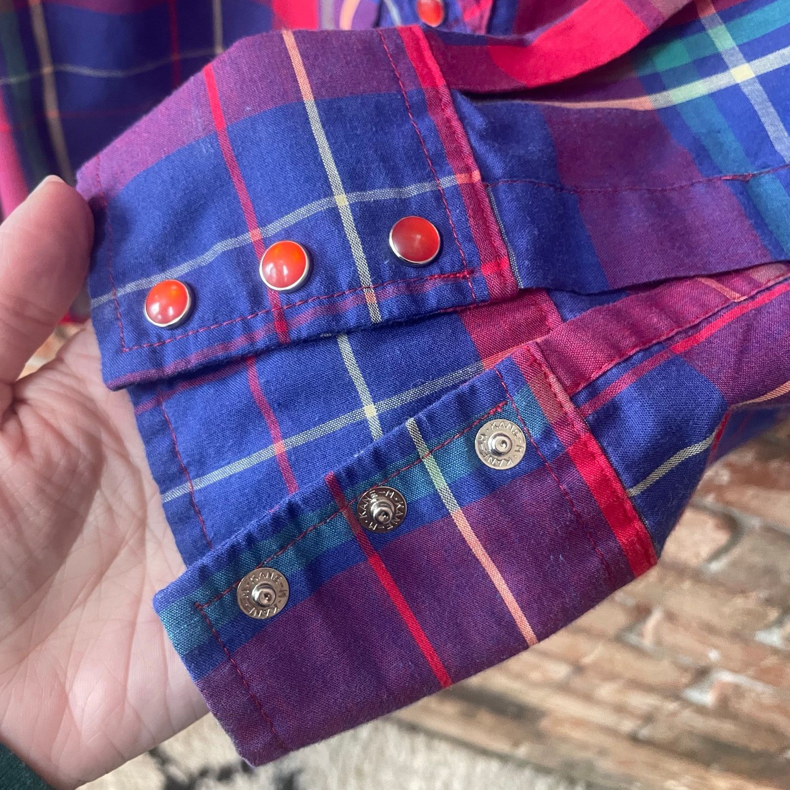 Rustler VTG Rustler Plaid X Long Tails Pearl Snap Shirt Red Western Size US L / EU 52-54 / 3 - 4 Thumbnail