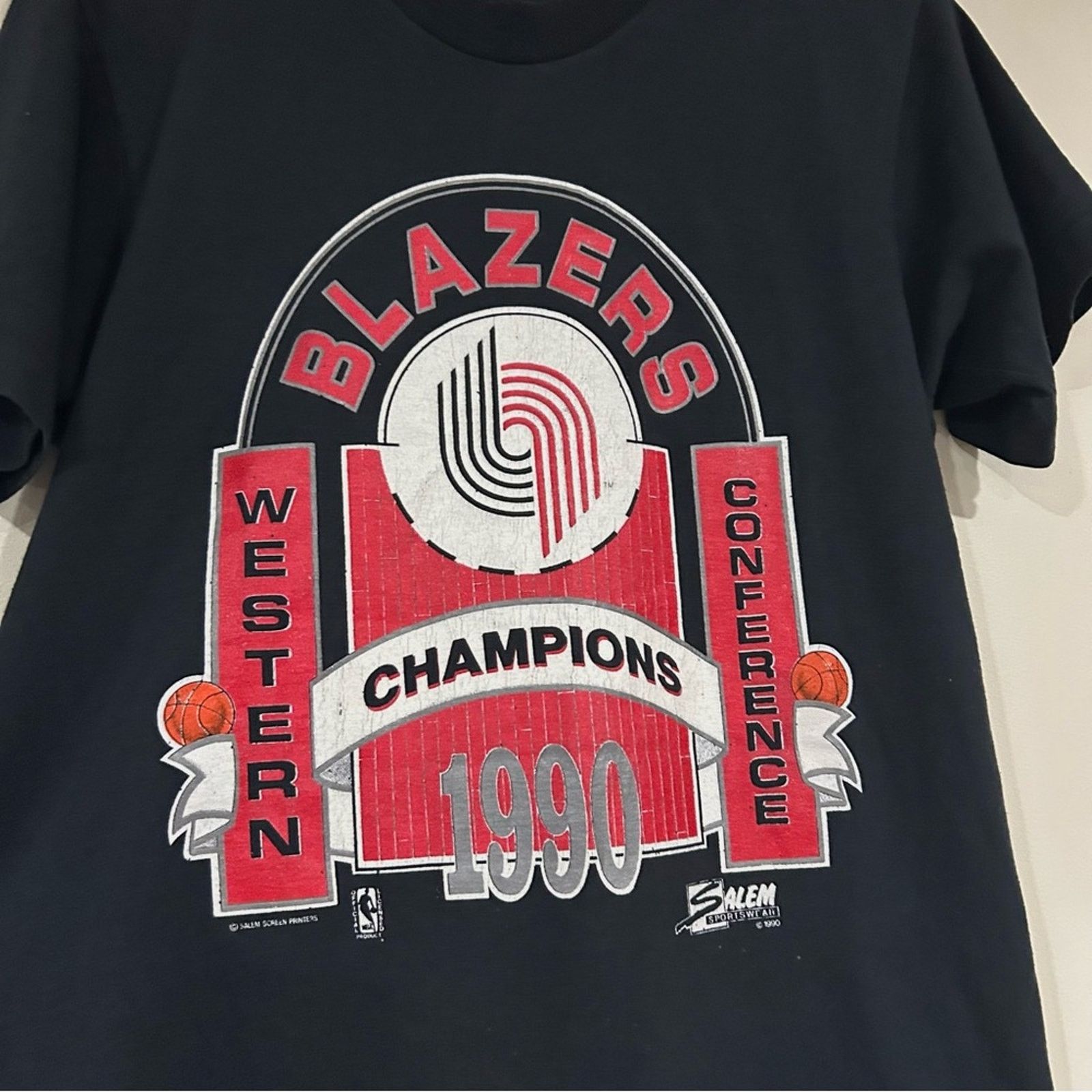 Salem Sportswear Vintage 1990 Portland Trailblazers Basketball Shirt Size US S / EU 44-46 / 1 - 2 Thumbnail