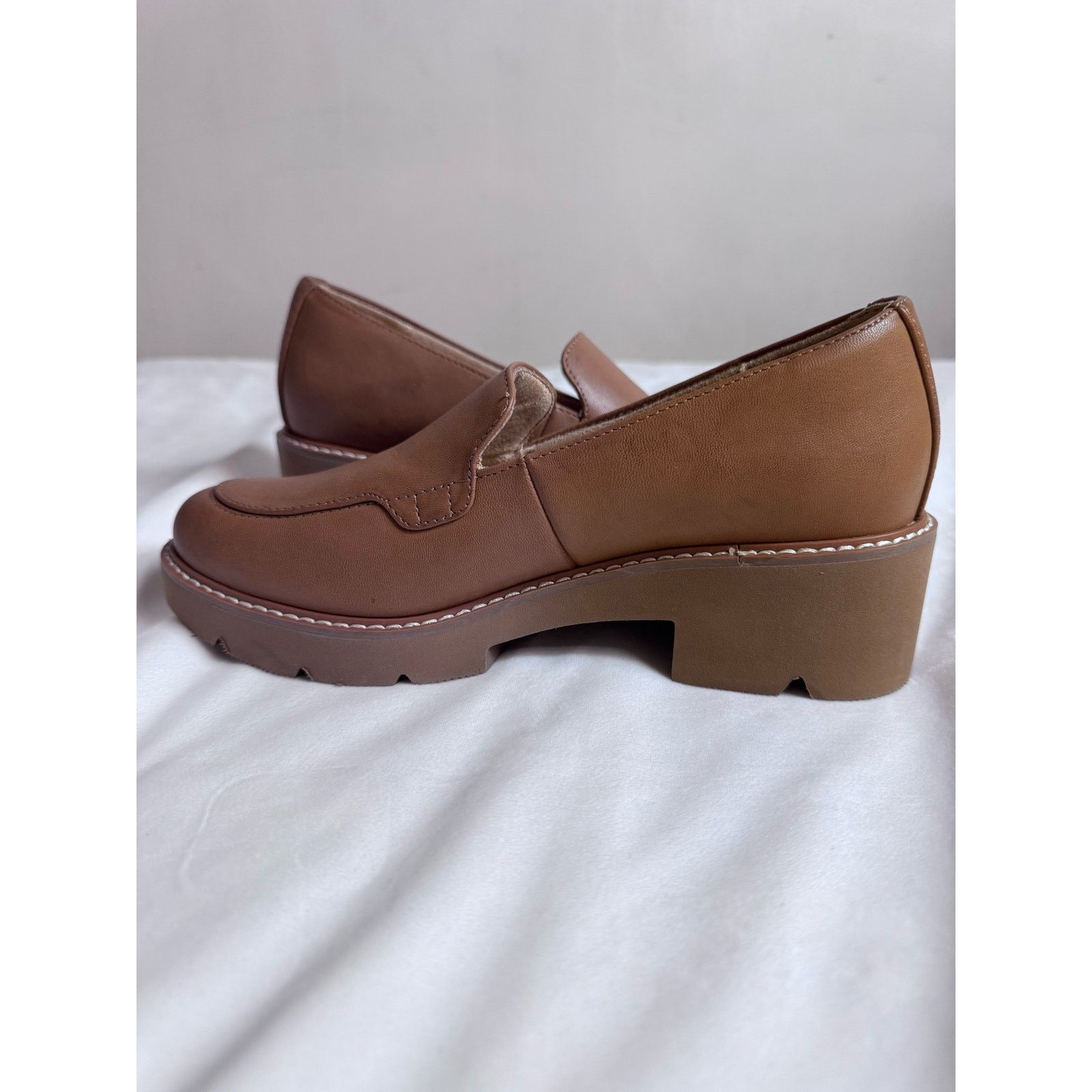 Unknown London Naturalizer Cabaret Lug Soles Cognac Brown Leather Shoes Size US 5.5 / IT 35.5 - 3 Thumbnail