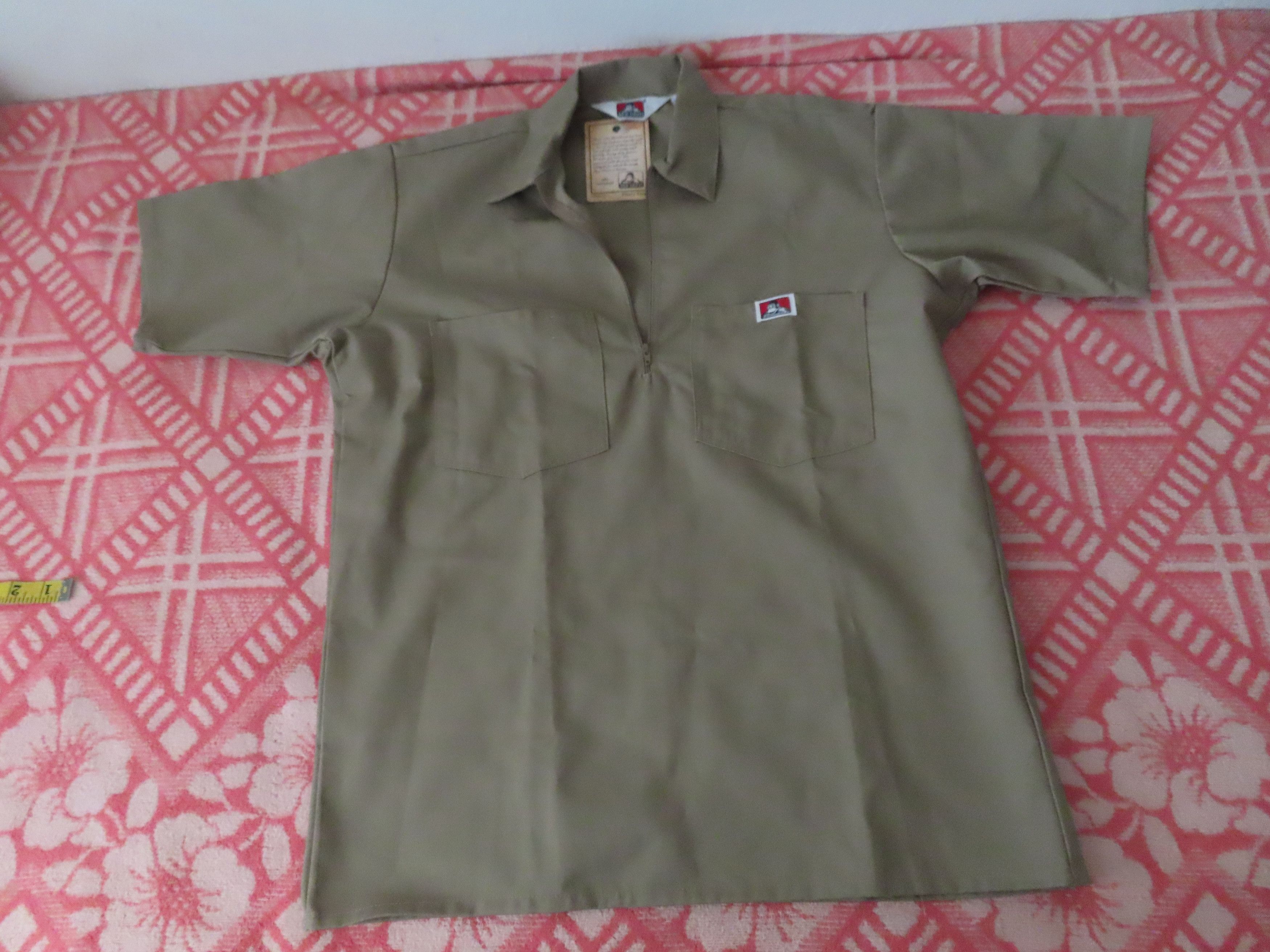 Ben Davis × Vintage Ben Davis Khaki Work Shirt 1/2 Zip Size US M / EU 48-50 / 2 - 1 Thumbnail