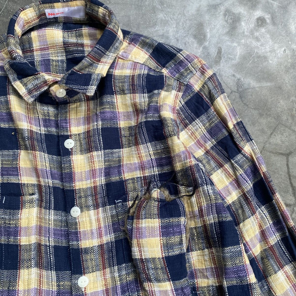 Issey Miyake 2000s Ne-net By Issey Miyake Plaid Button Up Shirts Size US M / EU 48-50 / 2 - 5 Thumbnail