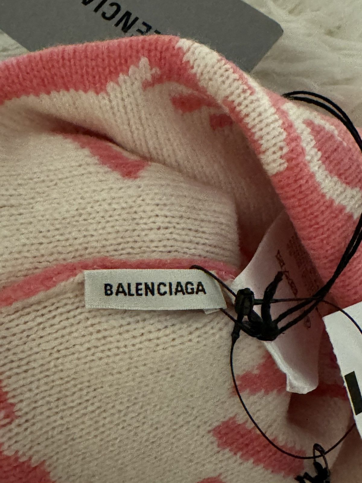 Balenciaga Balenciaga All Over Beanie Pink Size ONE SIZE - 5 Thumbnail