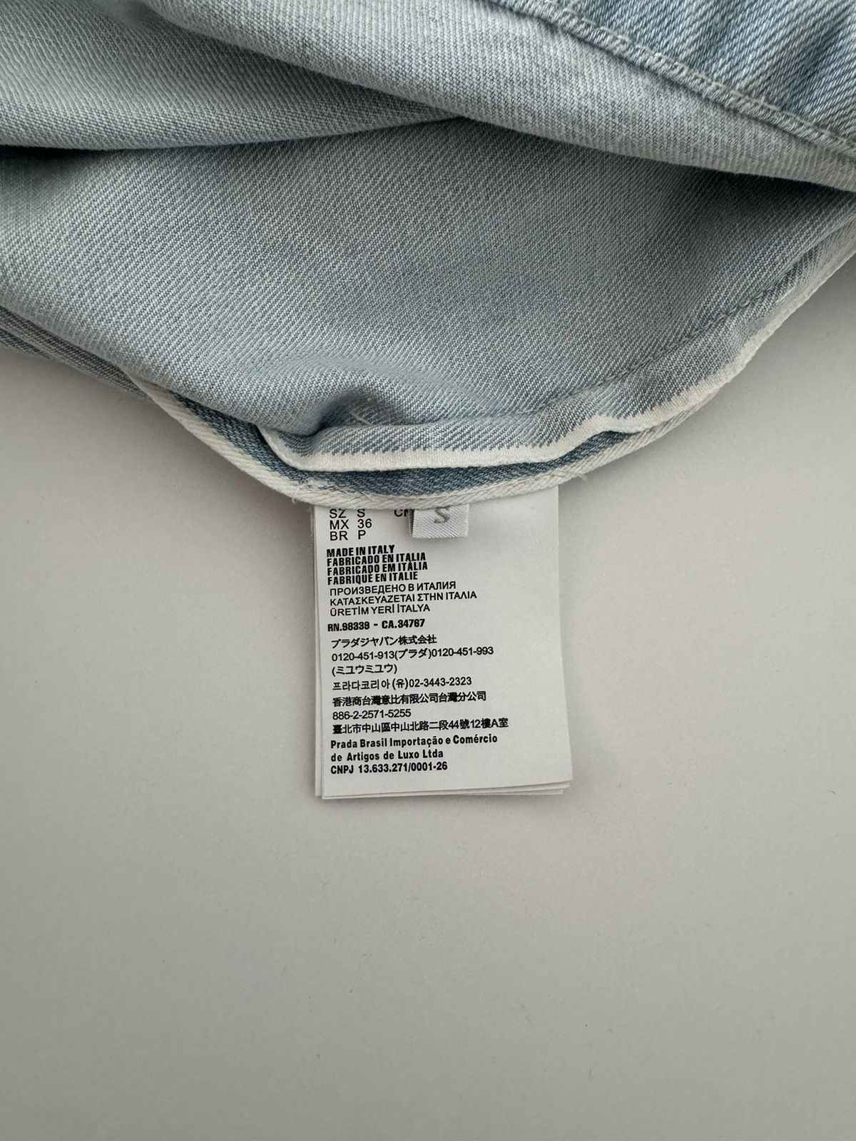 Prada Prada Bleacher Denim Shirt Size US S / EU 44-46 / 1 - 7 Thumbnail