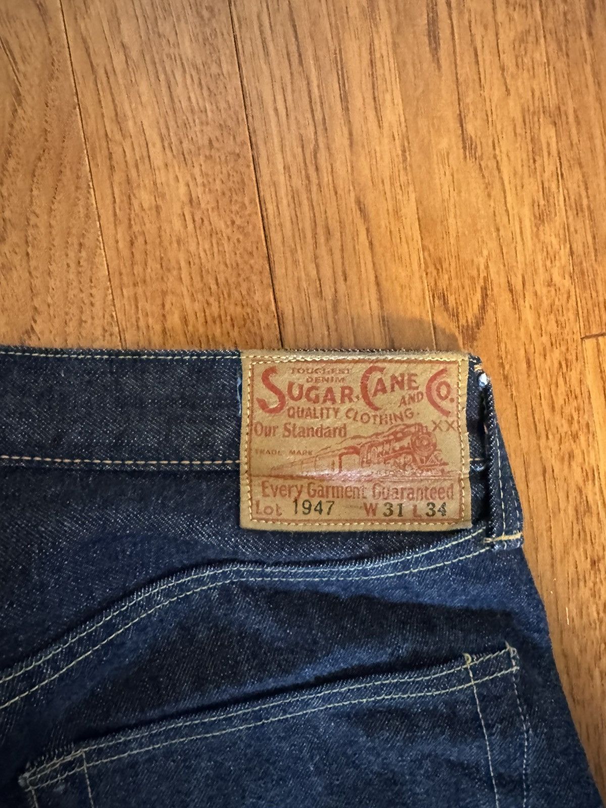 Sugar Cane Sugar cane 31x27 1947 japanese raw denim jeans straight fit Size US 31 - 3 Thumbnail