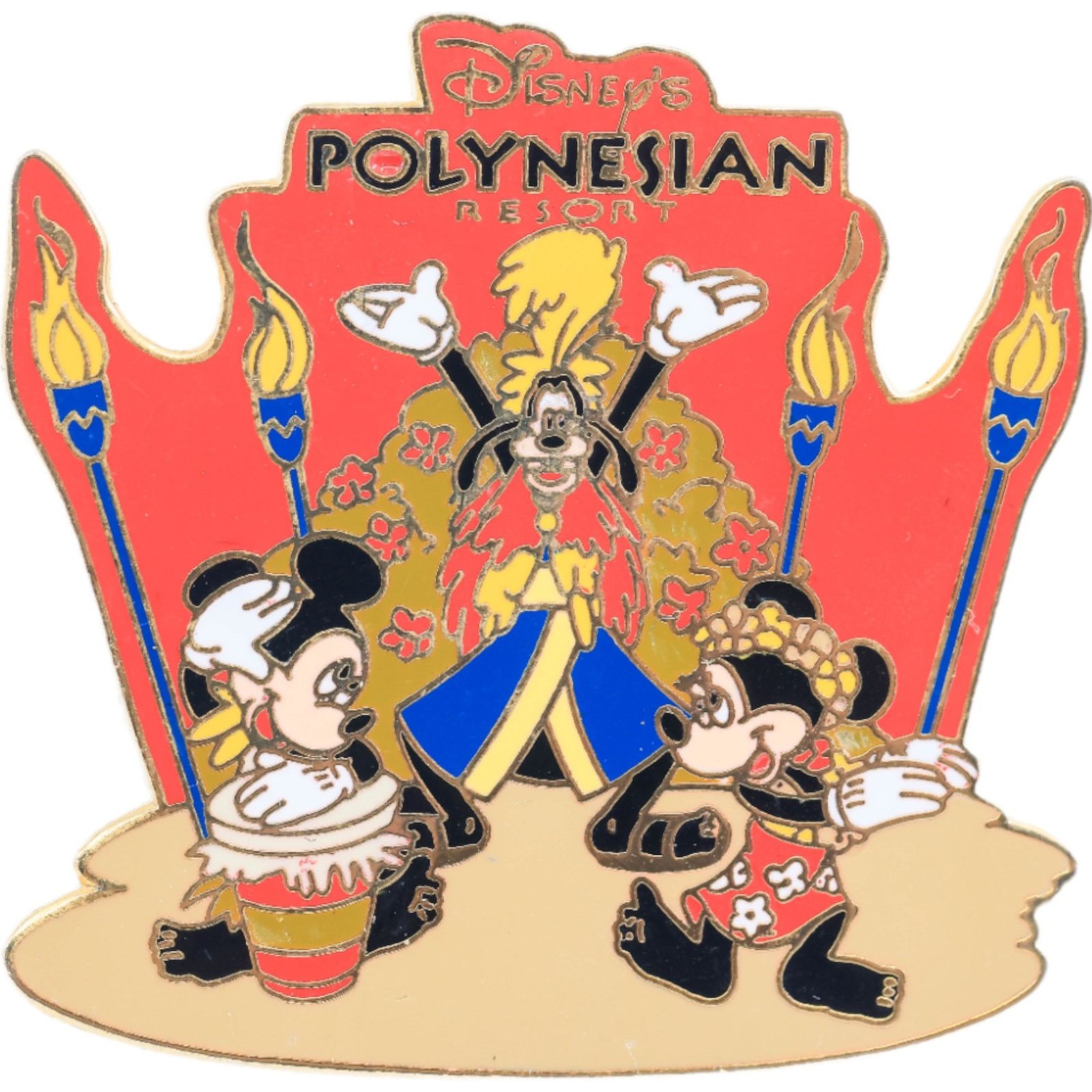 Disney Disney Polynesian Resort Luau Pin 2000 Mickey Minnie Goofy Size ONE SIZE - 1 Thumbnail