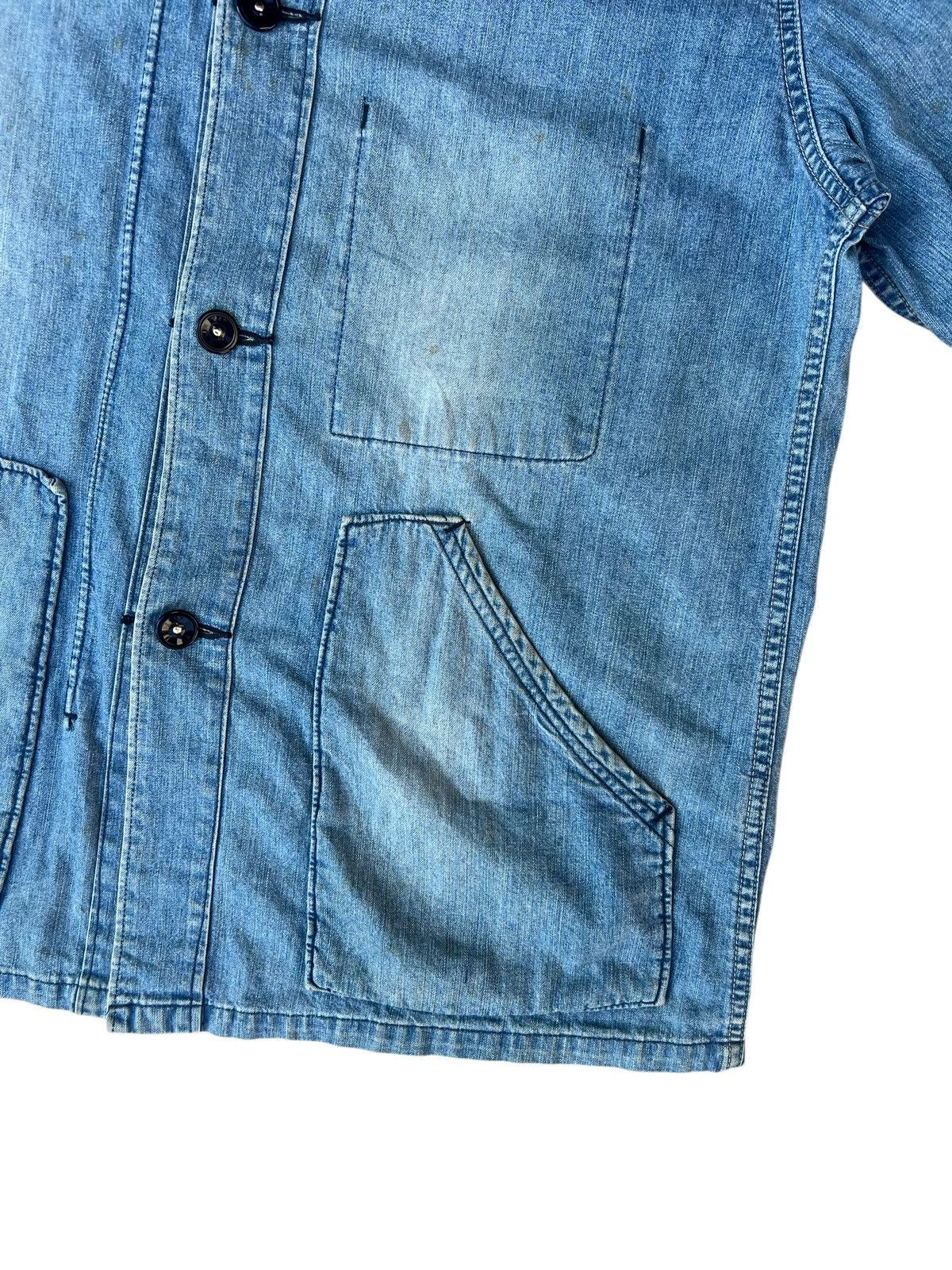 Blue Blue Japan Vintage Blue Blue Japan Dirty Mud Stains Denim Jacket Size US L / EU 52-54 / 3 - 12 Thumbnail