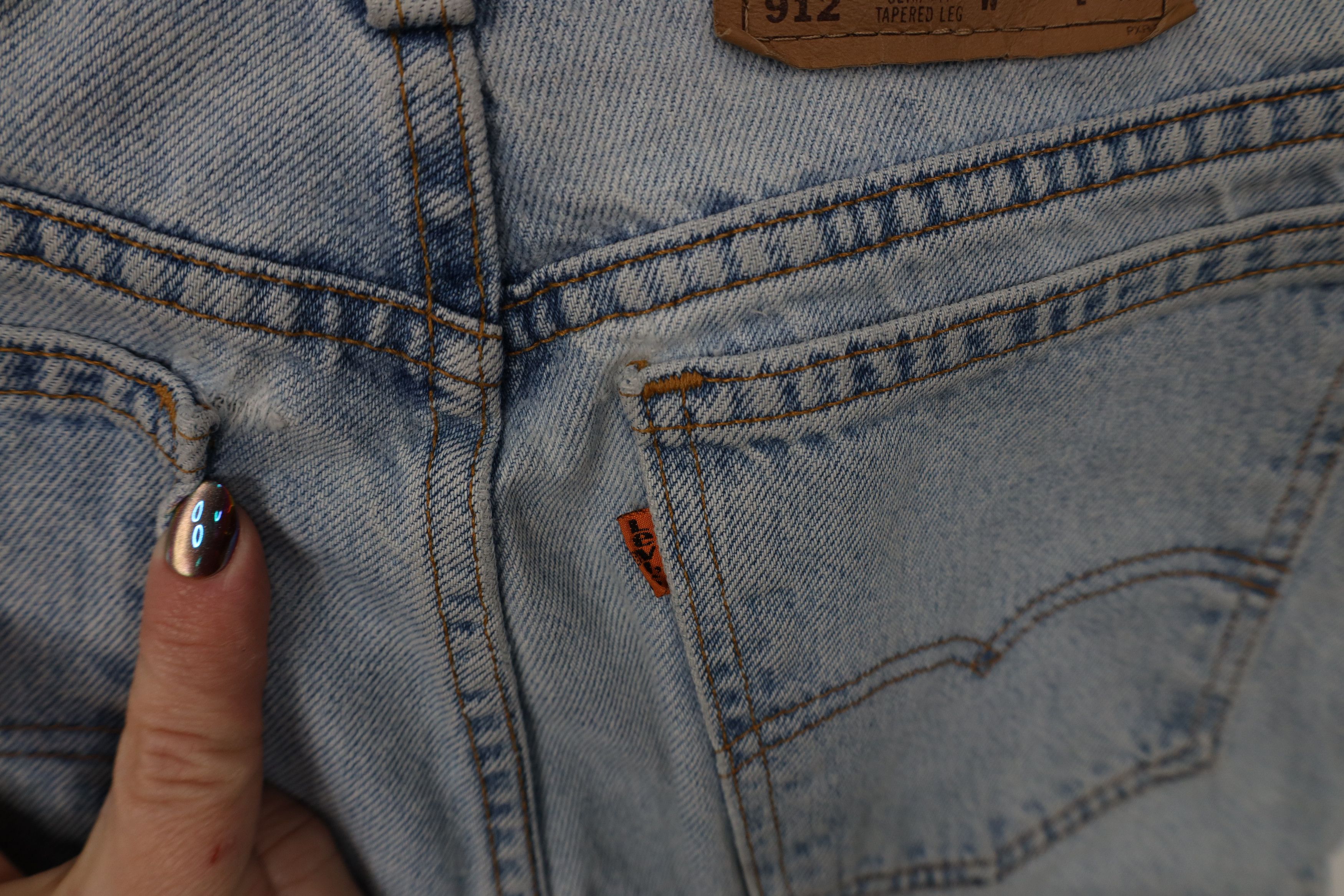 Levi's Vintage 90s Levis 912 Orange Tab Fit Tapered Leg Jeans USA Size 30" / US 8 / IT 44 - 14 Thumbnail