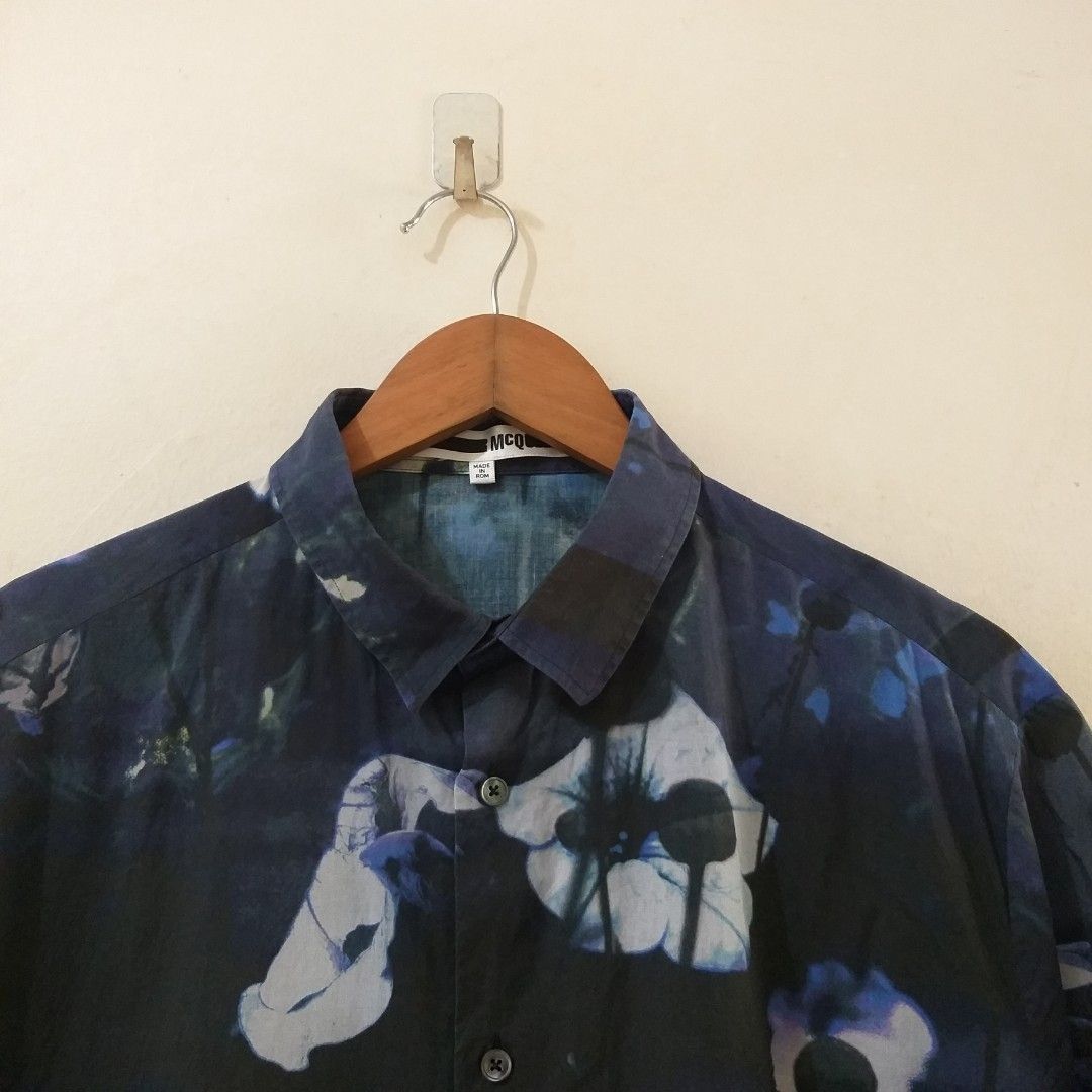 Alexander McQueen Alexander McQueen McQ Graphic Floral Short Sleeve Shirt Size US XL / EU 56 / 4 - 4 Thumbnail