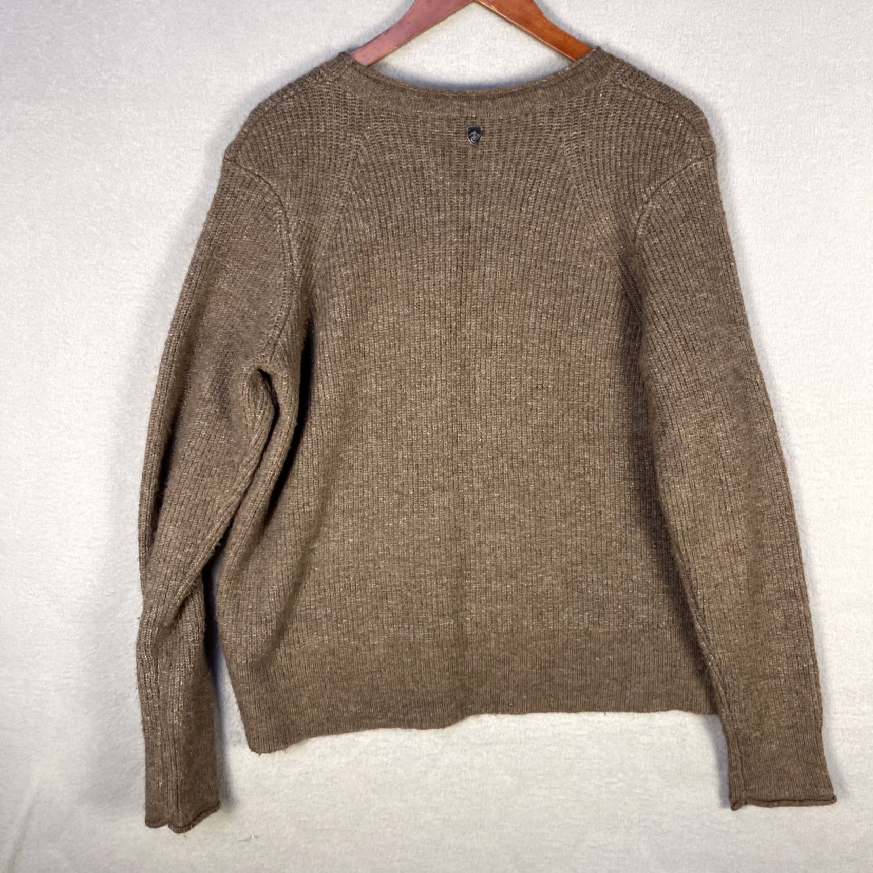Vintage KUHL Mens L Skyla Sweater Brown Taupe Ribbed Knit Crewneck Pullover 4422 Size US L / EU 52-54 / 3 - 3 Thumbnail