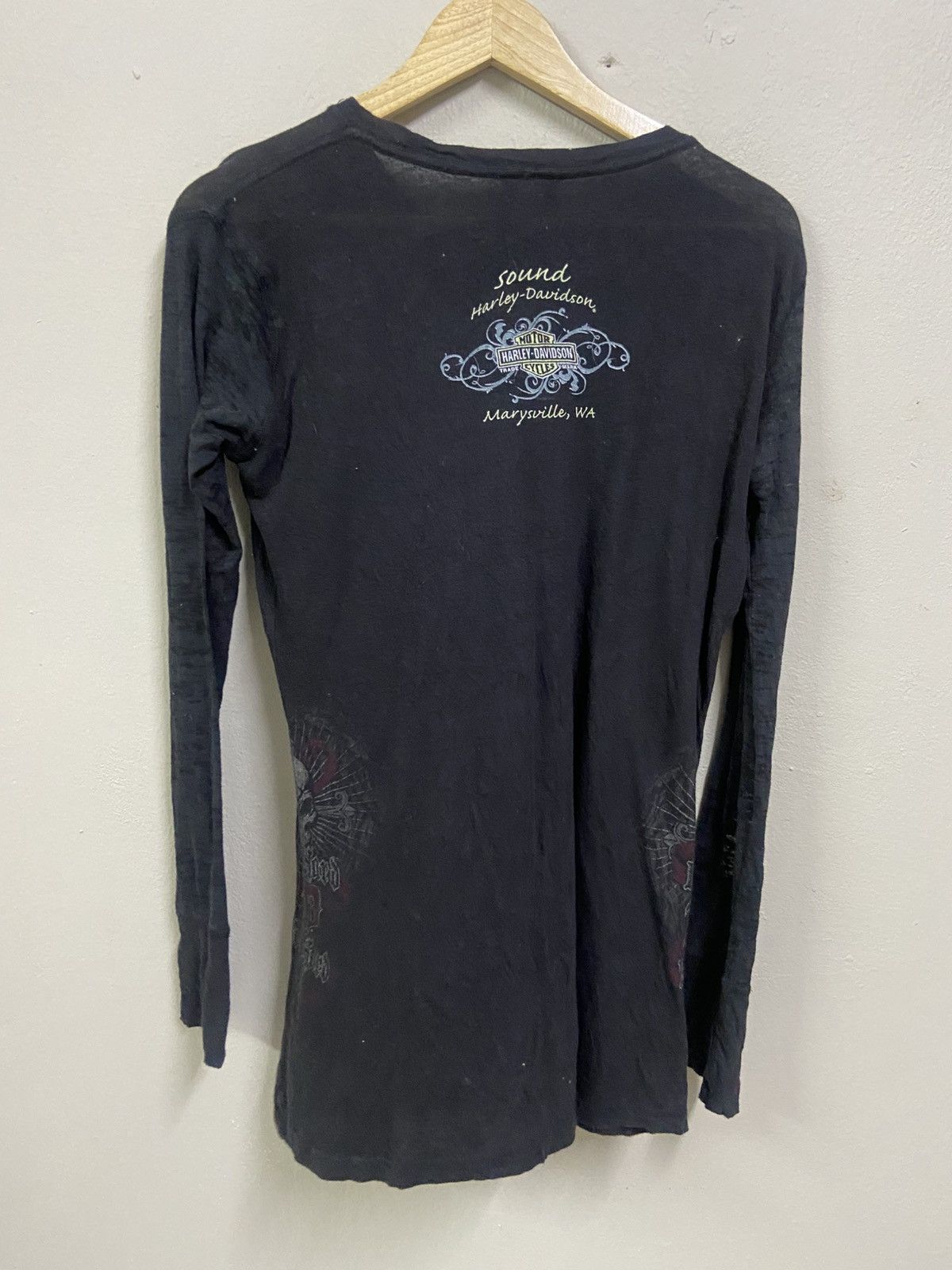 Harley Davidson × Vintage Vintage Harley Davidson T shirt Long Sleve Size L / US 10 / IT 46 - 10 Thumbnail
