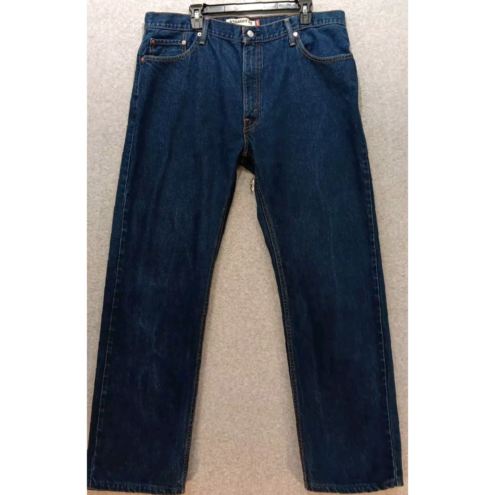 Levi's Levi's Jeans 505 Straight Men's 40x34 Dark Blue Denim 5-Pocket Logo EUC Size US 40 / EU 56 - 2 Thumbnail