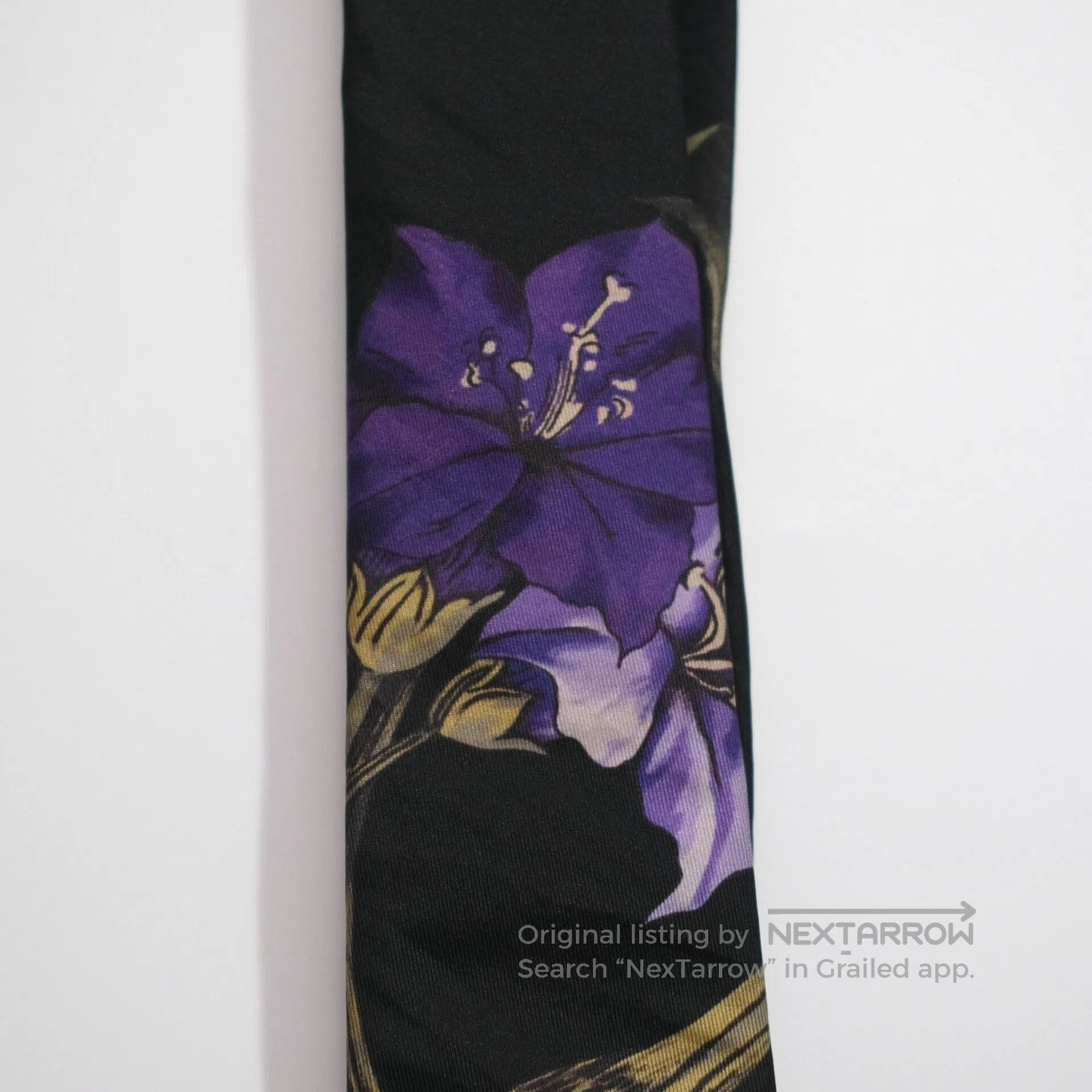 Other Yohji Yamamoto Purple Floral Silk Tie. Size ONE SIZE - 6 Thumbnail