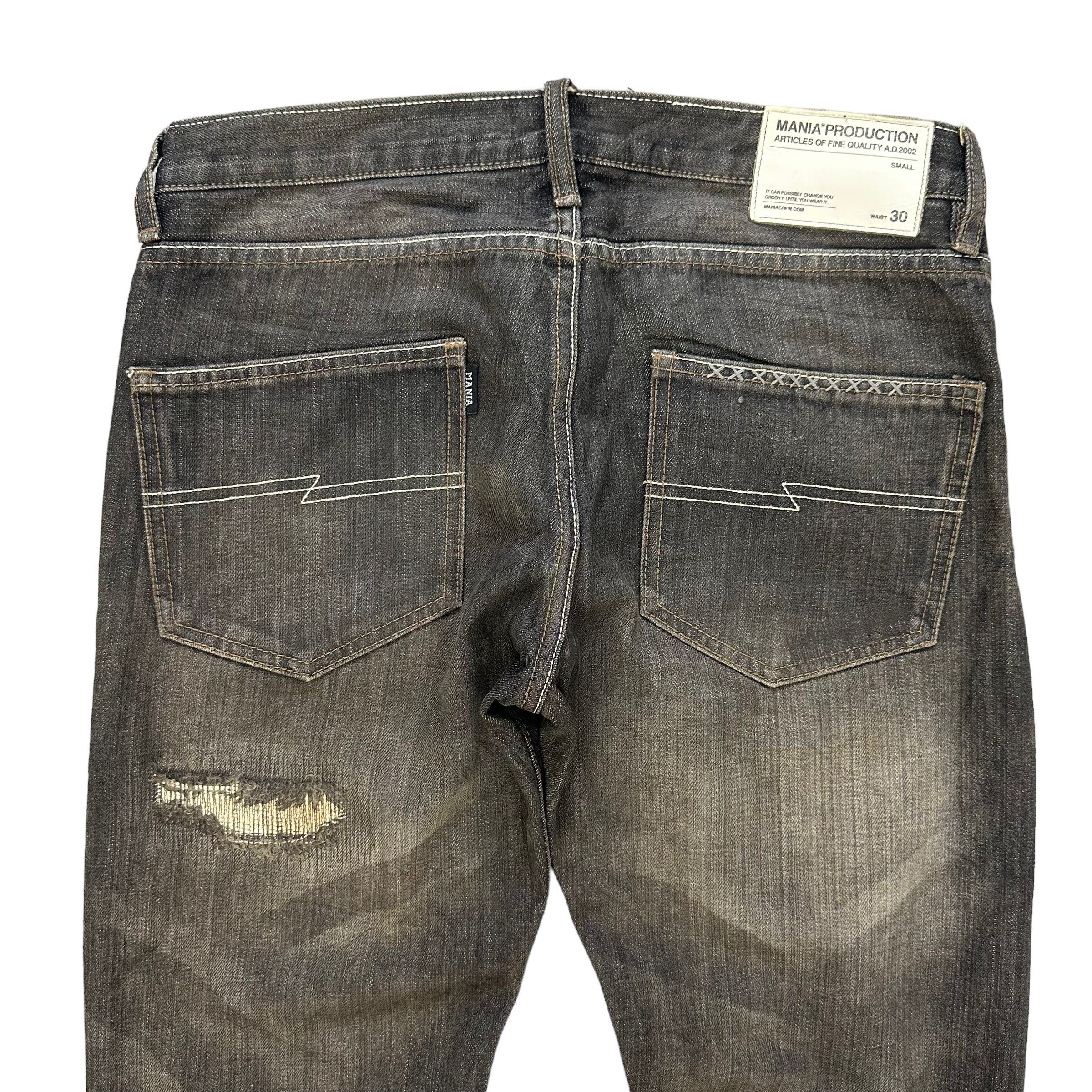 Japanese Brand MANIA PRODUCTION AD2002 SELVEDGE SASHIKO DENIM PANT #8006-71 Size US 30 / EU 46 - 10 Thumbnail