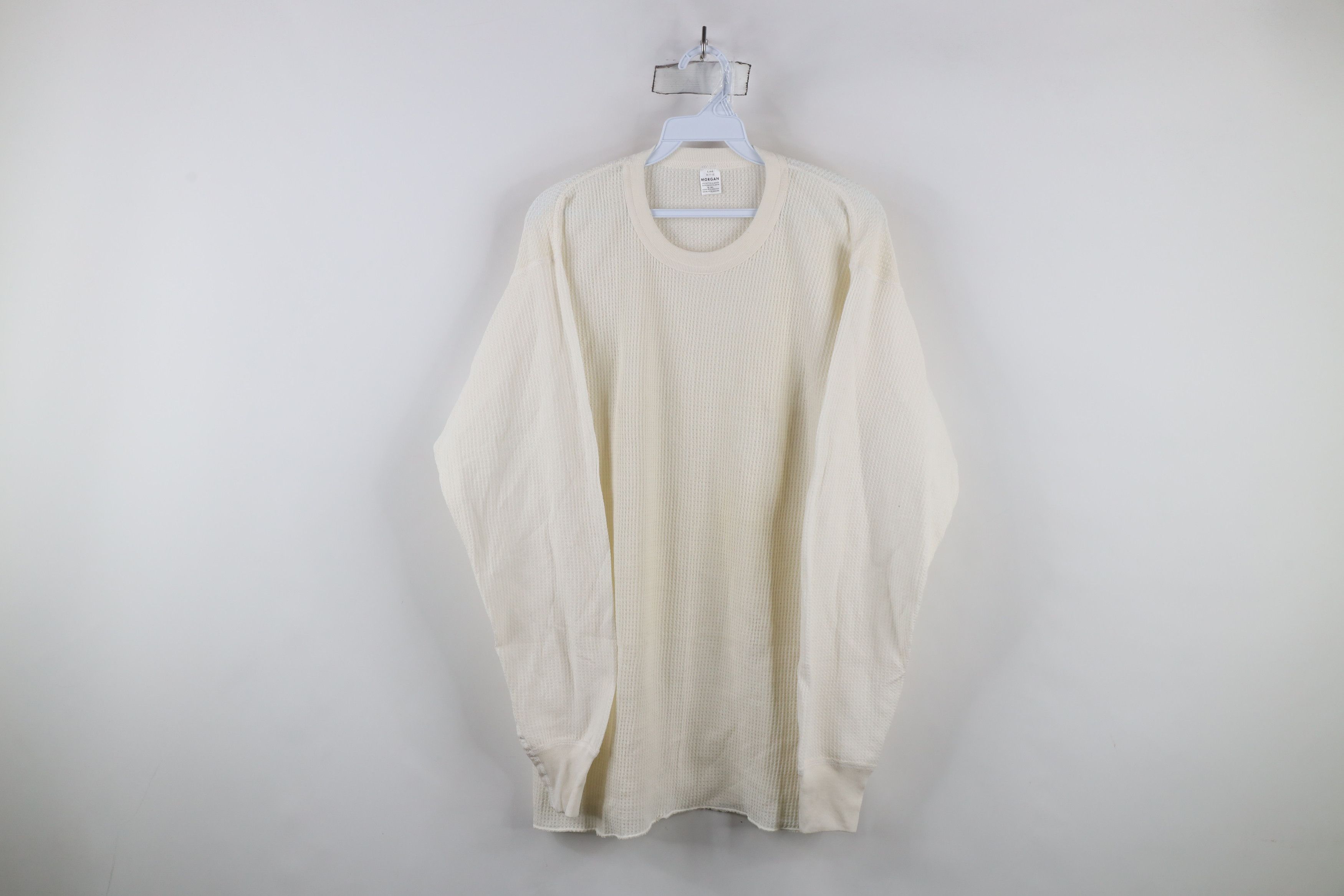 Vintage Vintage 90s Streetwear Waffle Knit Long Sleeve T-Shirt Size US XL / EU 56 / 4 - 1 Thumbnail