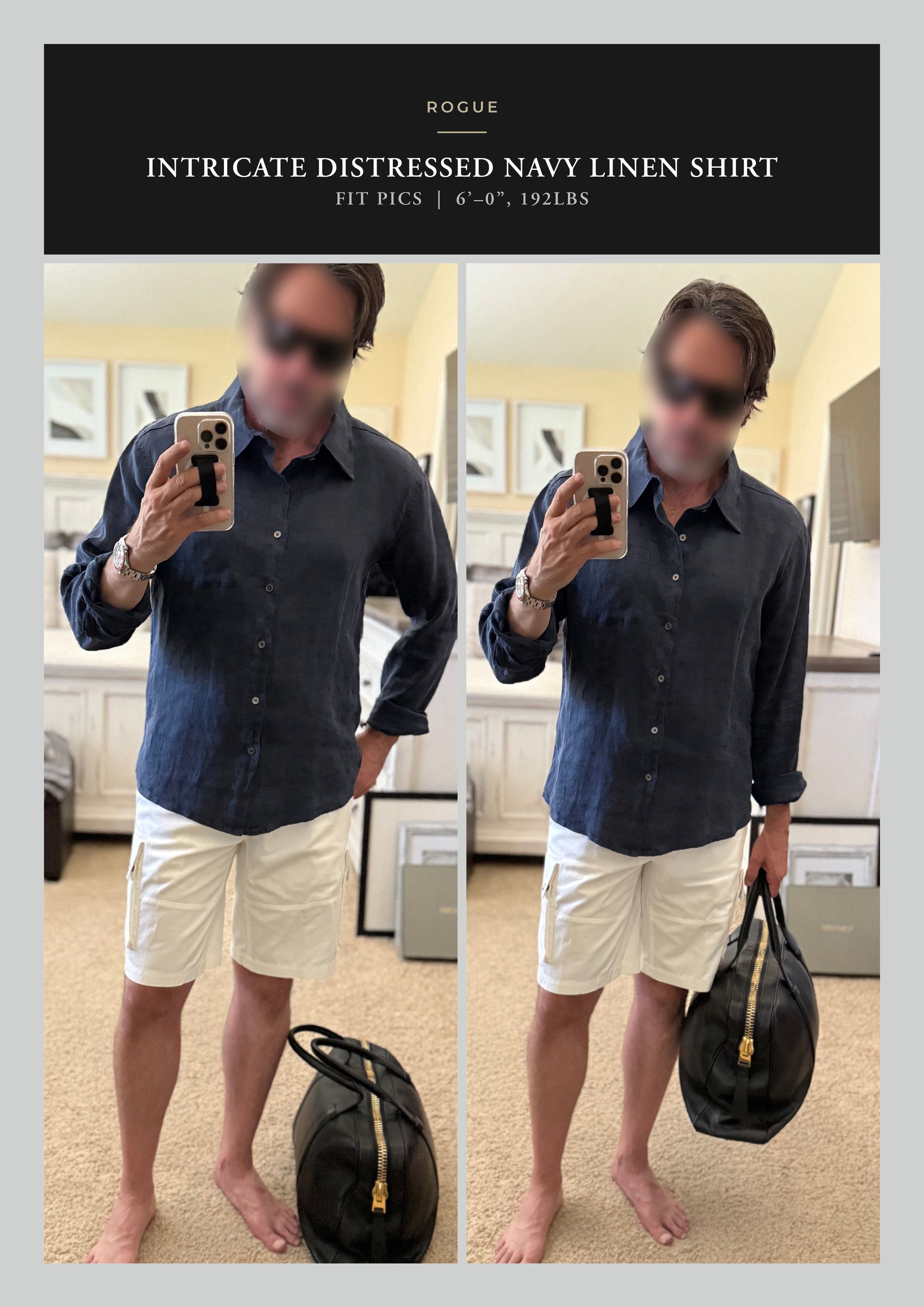 Rogue Effortless Cool ROGUE Distressed Linen Shirt, Badass Details Size US L / EU 52-54 / 3 - 1 Thumbnail