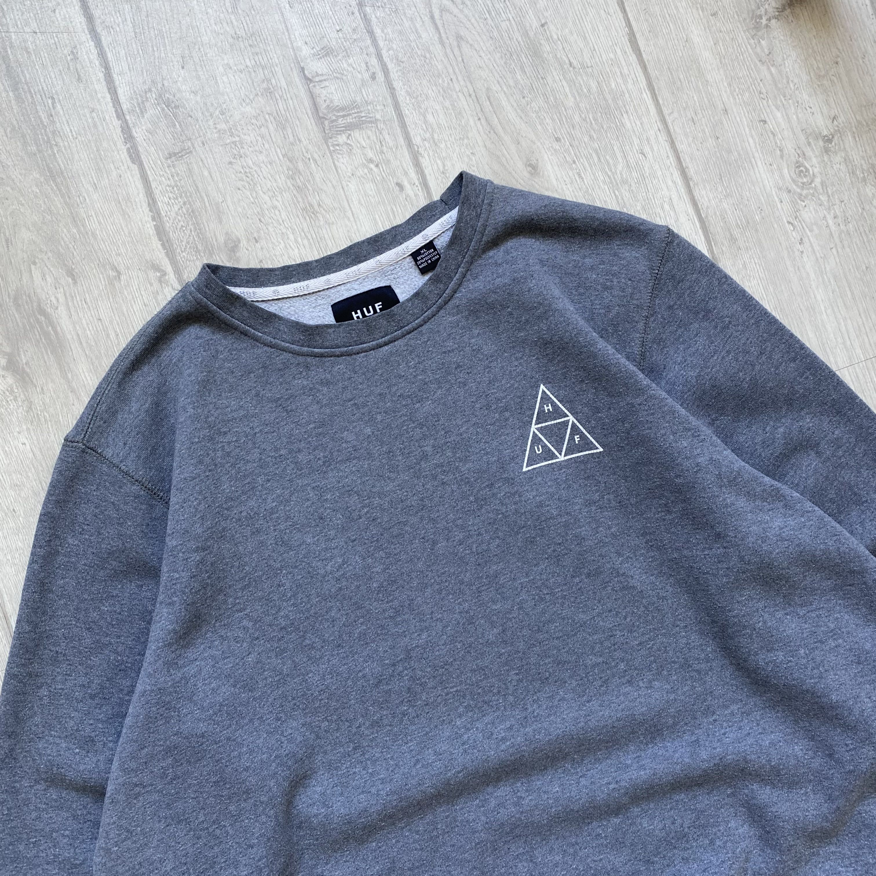 Huf 🛹 Vintage 00s Huf Skateboarding sweatshirt Big logo Size US XL / EU 56 / 4 - 3 Thumbnail