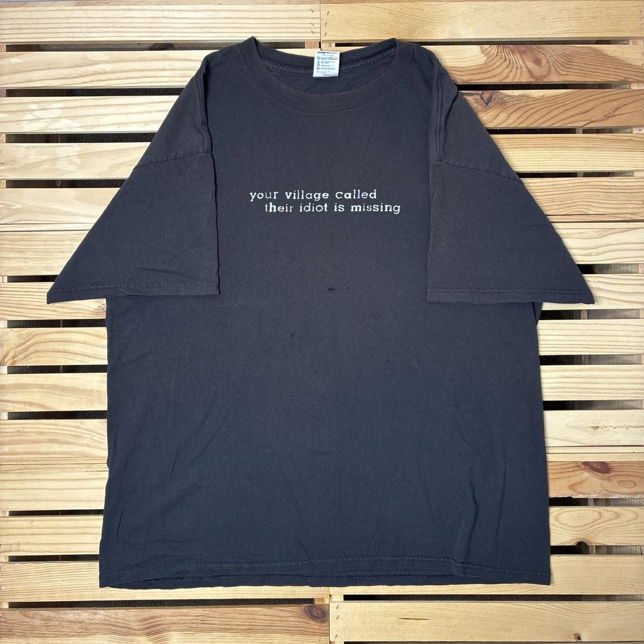Delta Vintage "Your Village Called.." Black Funny Text Tee Size XL Size US XL / EU 56 / 4 - 1 Thumbnail