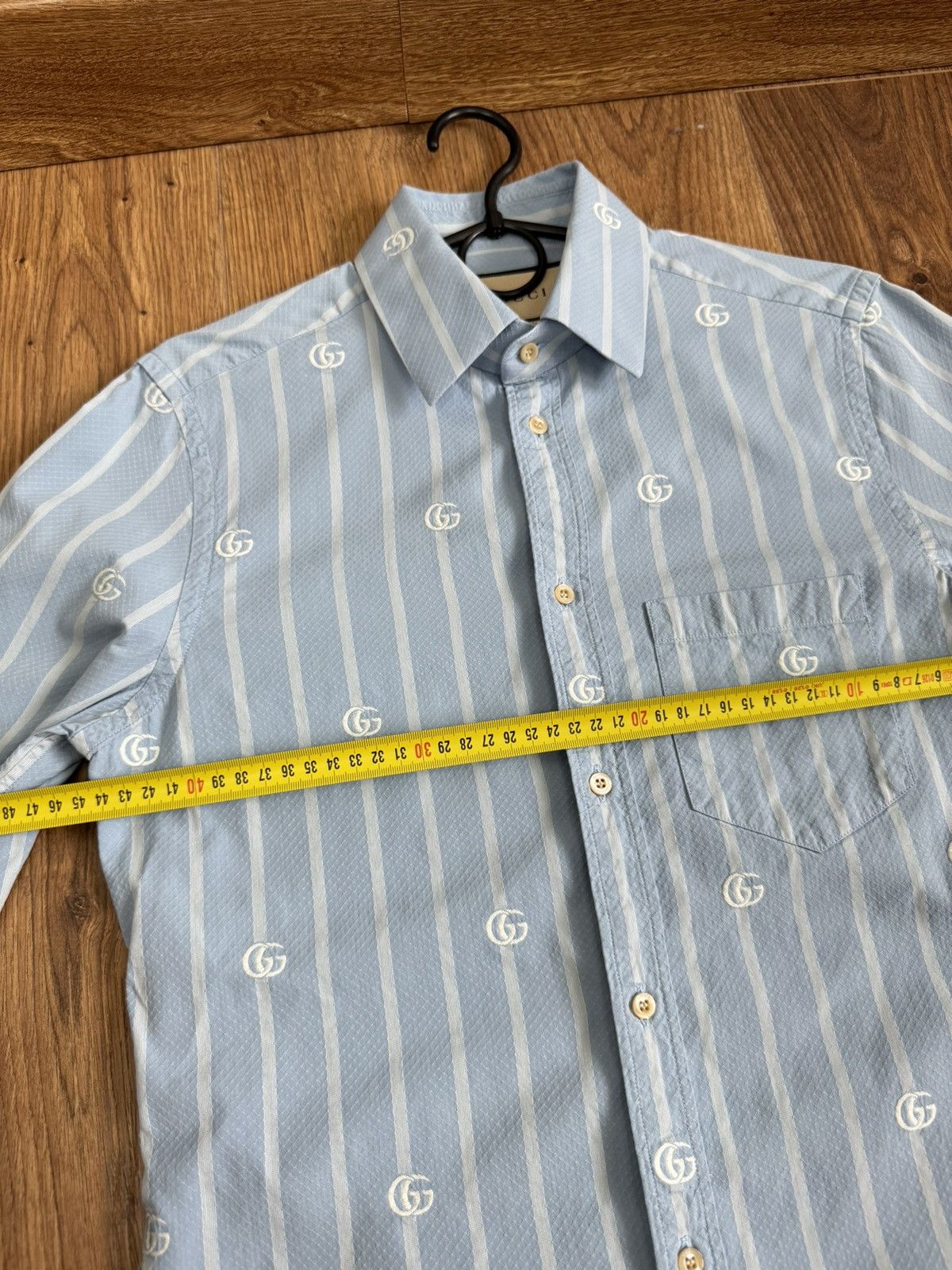 Gucci Classic blue shirt Gucci GG original luxury old money item Size US S / EU 44-46 / 1 - 6 Thumbnail