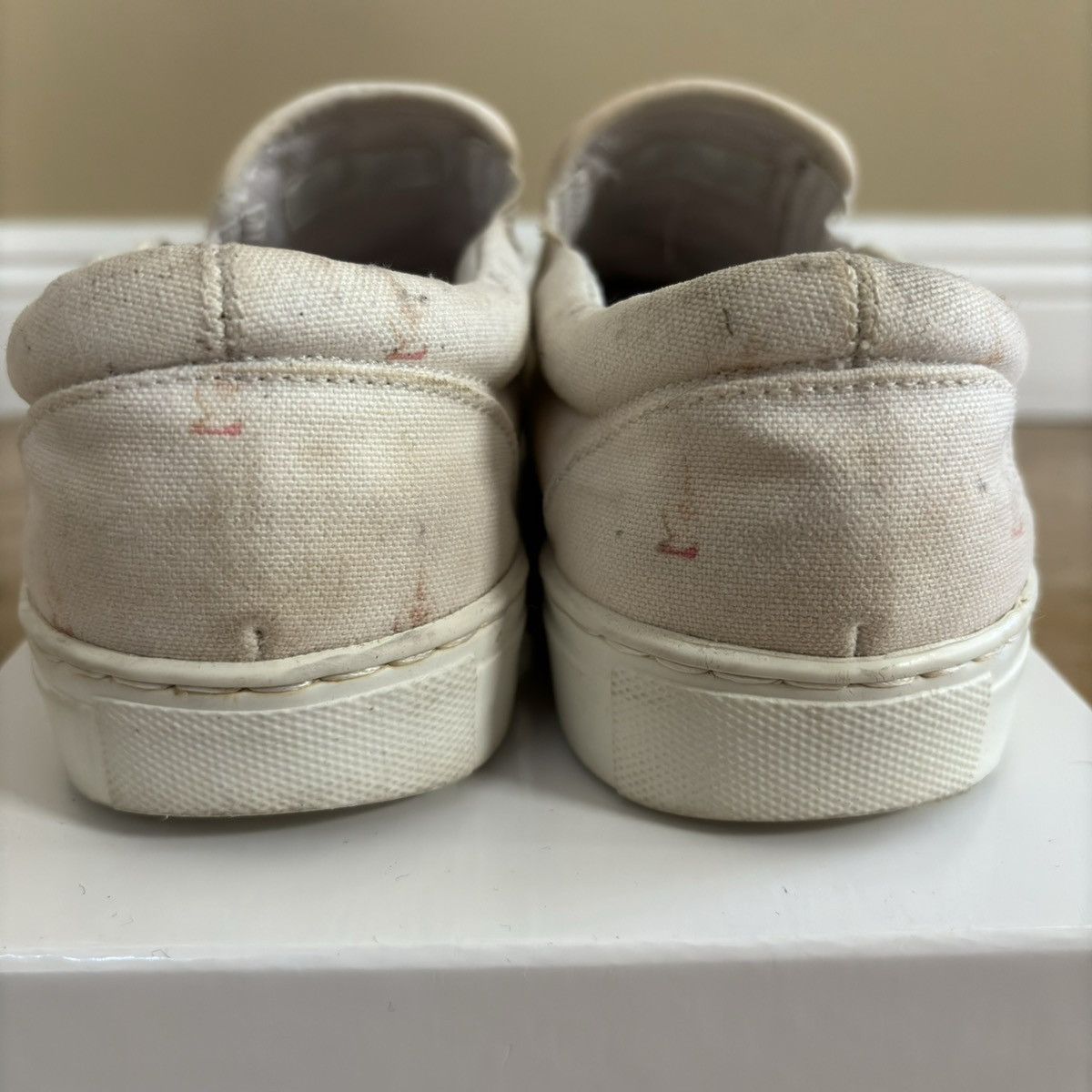 Undercover 2000s middle finger pattern canvas slip on sneakers Japan Size US 7.5 / IT 37.5 - 3 Thumbnail