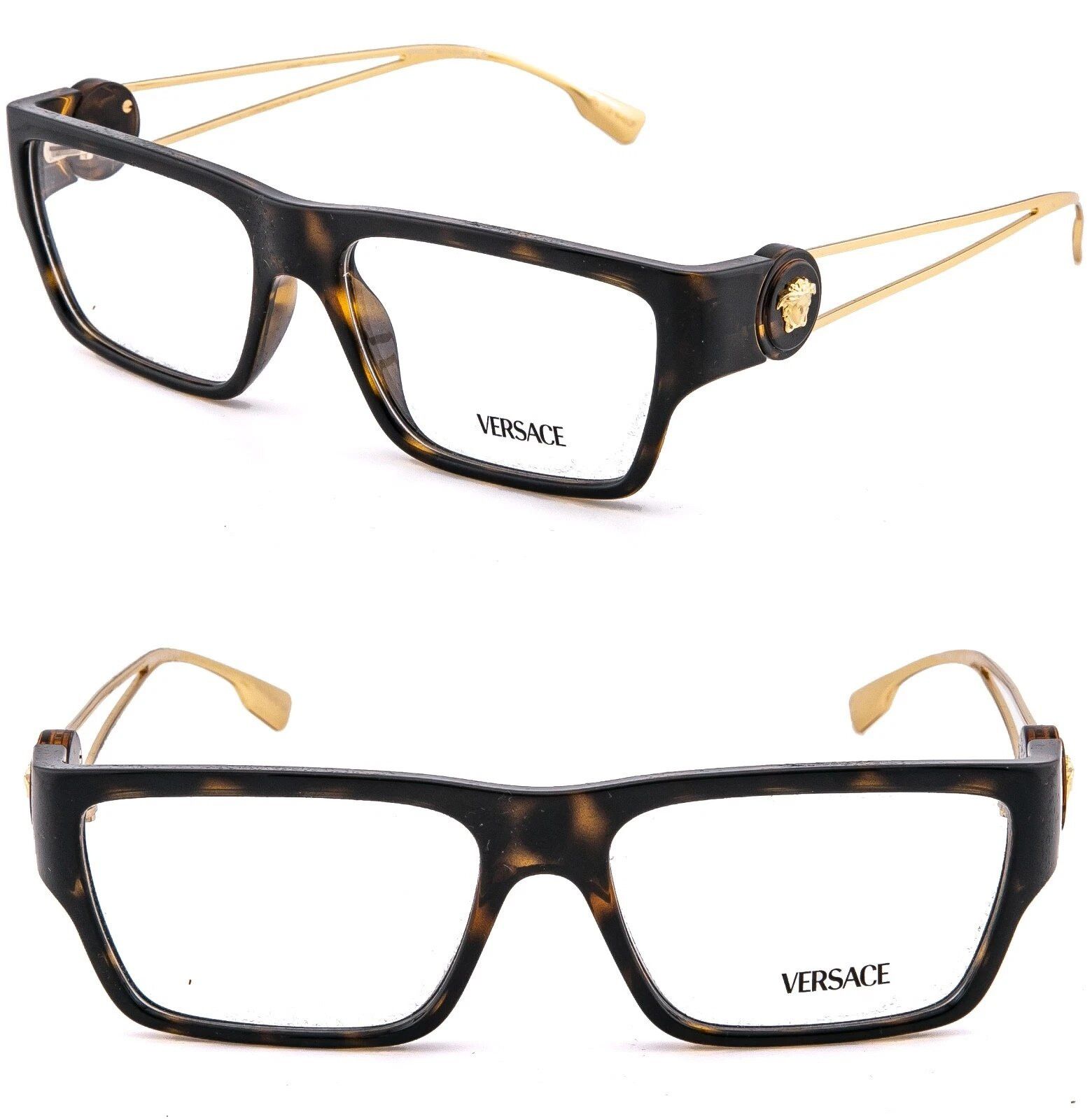 Versace VERSACE VE3359 3359 SAFETY PIN Medusa Brown Gold Optical Size ONE SIZE - 1 Thumbnail