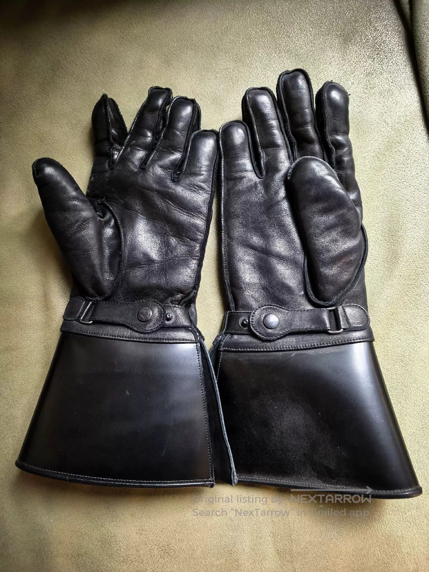 Buco BUCO Leather Biker Gloves with Fleece Lining. Size ONE SIZE - 6 Thumbnail