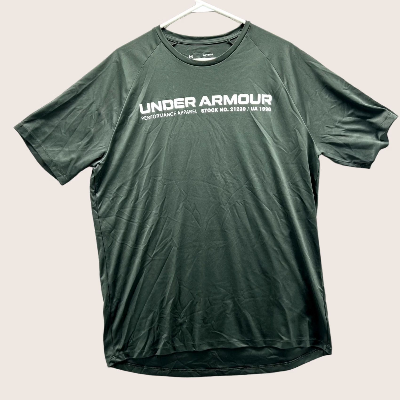 Under Armour Under Armour Shirt Mens XL Green Crewneck Short Sleeve Jersey Logo T-Shirt XL Men Green China Manufactured Size US XL / EU 56 / 4 - 1 Thumbnail