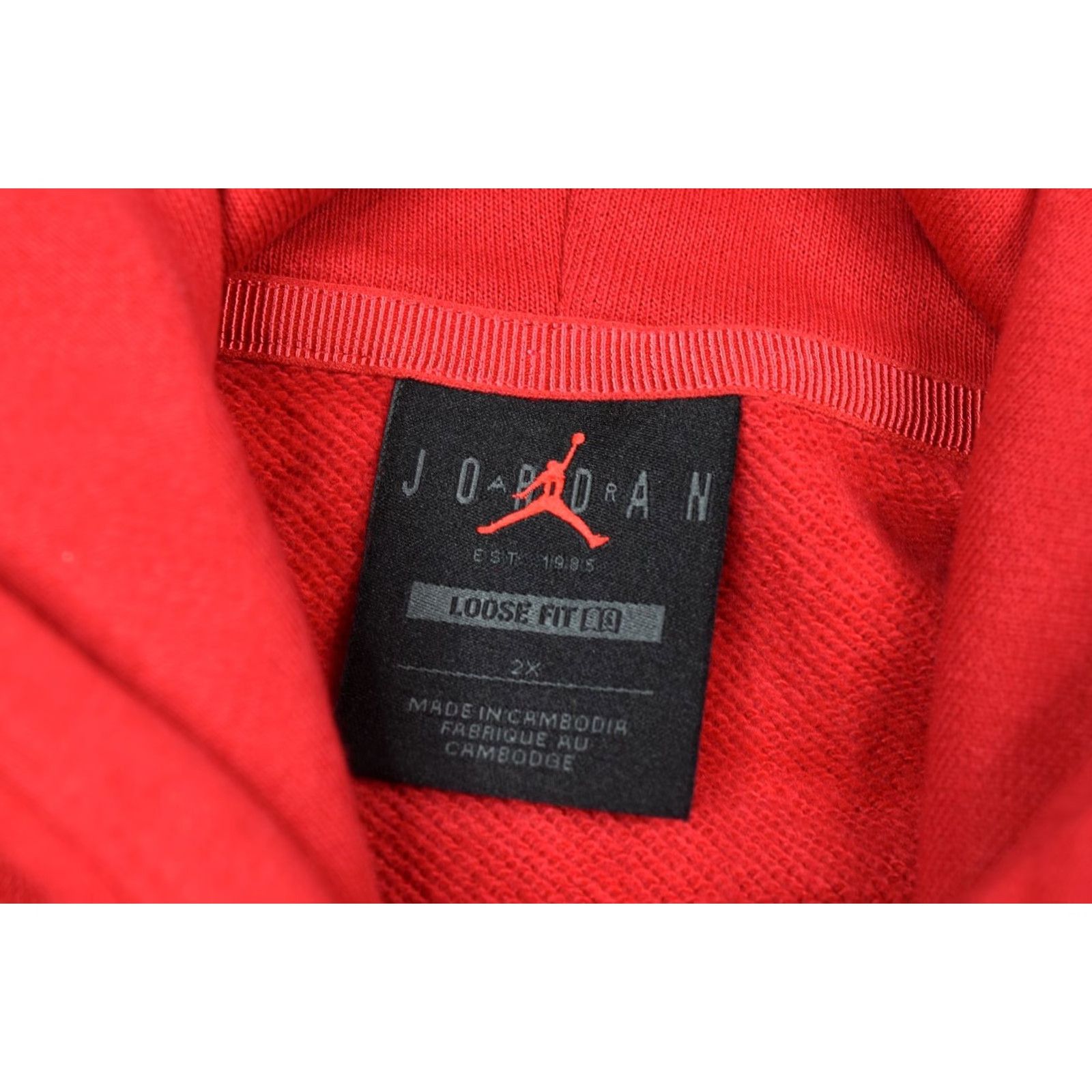 Jordan Brand Jordan Essentials Fleece Hoodie Womens Plus 2X Red Long Sleeve Pullover Gym Hoodie Women Maximize Search Red 2X Nike-like Size XXL / US 16-18 / IT 52-54 - 5 Thumbnail