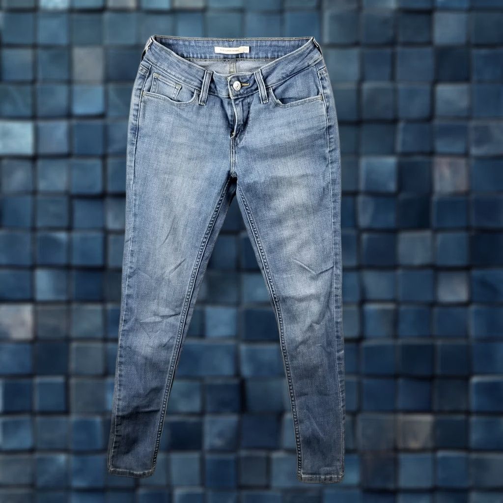 Levi's Levi's 535 Jeans Women Skinny Low Rise Light Wash Denim Stretch 25 NY 24x29 Denim Size 42" / US 20 - 1 Thumbnail