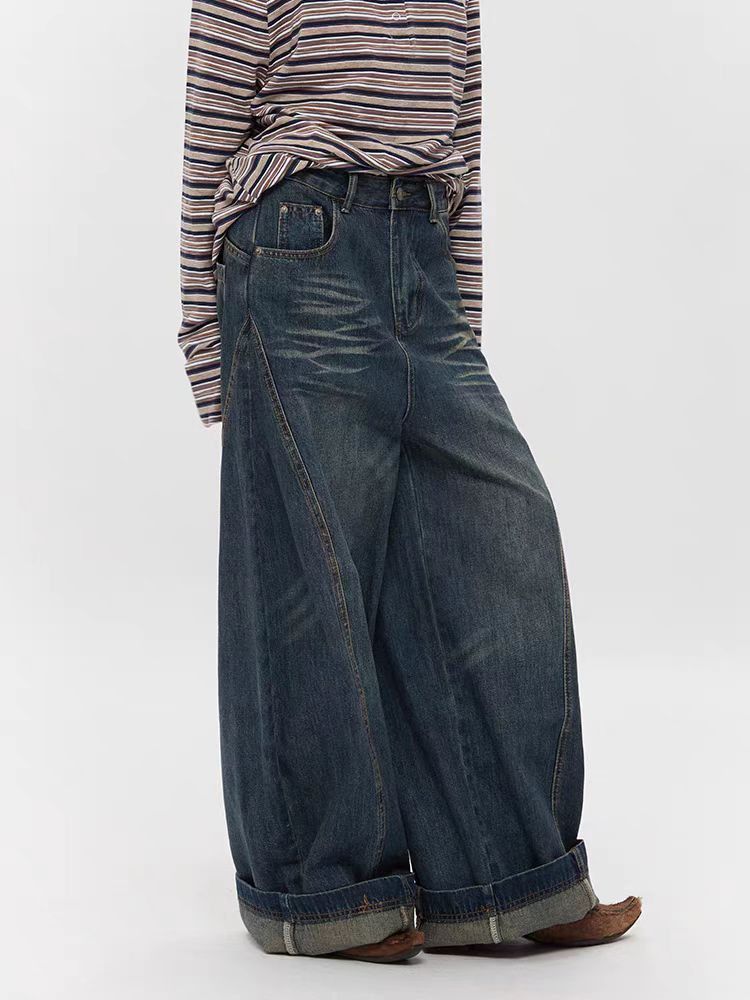 Jean × Vintage Washed machete design baggy vintage Y2K street hip hop jeans Size US 30 / EU 46 - 3 Thumbnail
