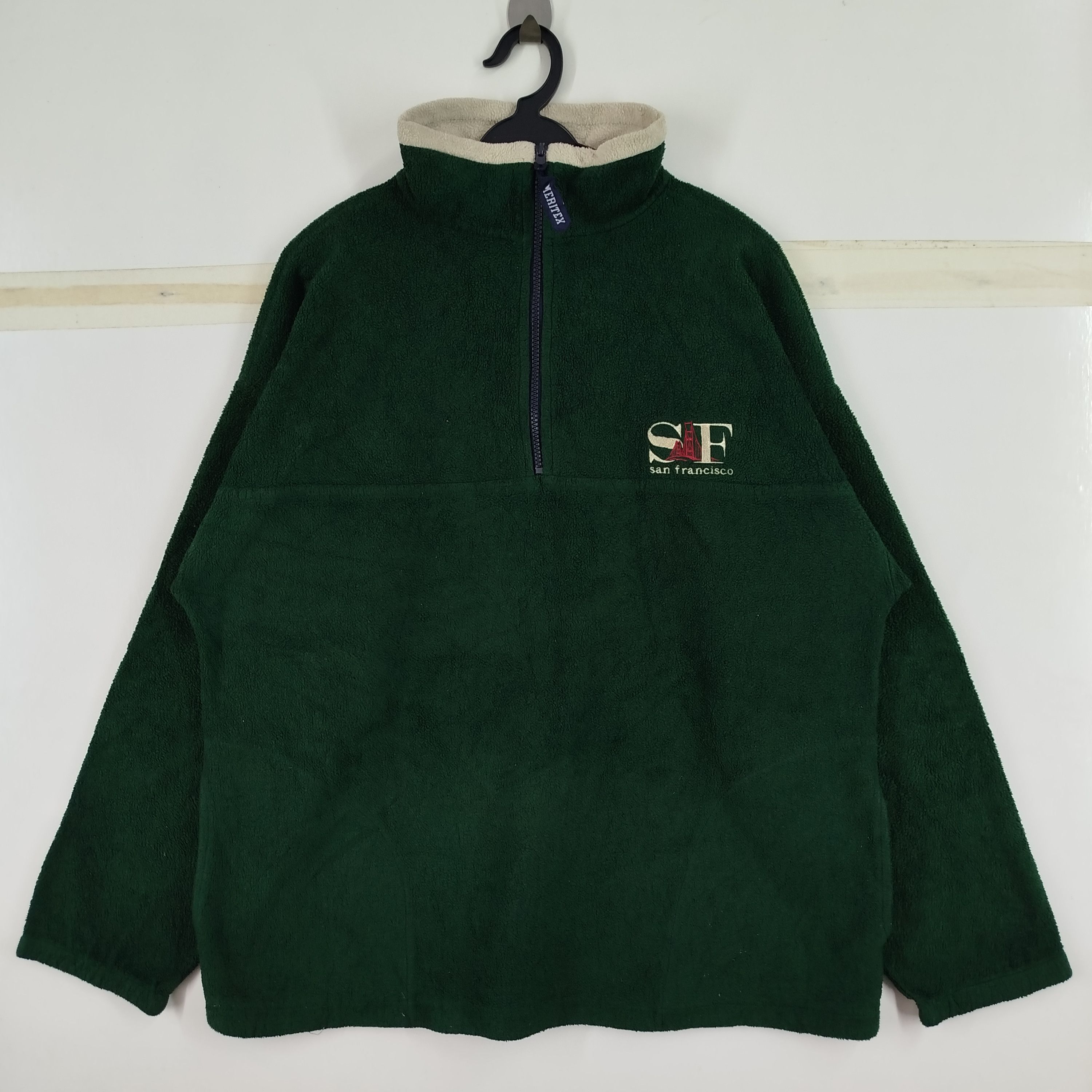 Vintage San Francisco Embroidery Logo Half Zipper Fleece Made In USA Size US L / EU 52-54 / 3 - 1 Thumbnail