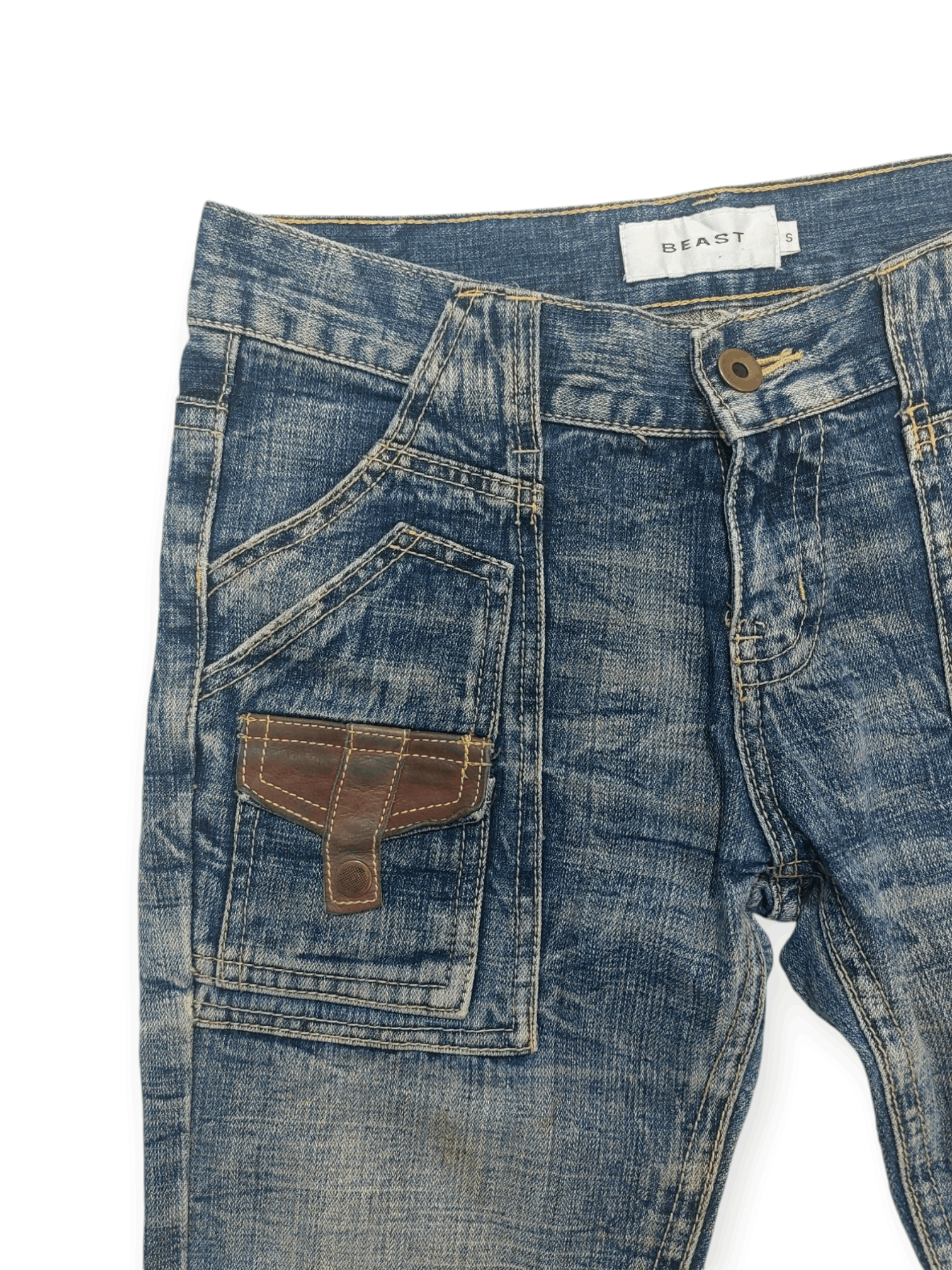 Japanese Brand Beast Leather Strip Multipocket Short Pant Size US 30 / EU 46 - 9 Thumbnail